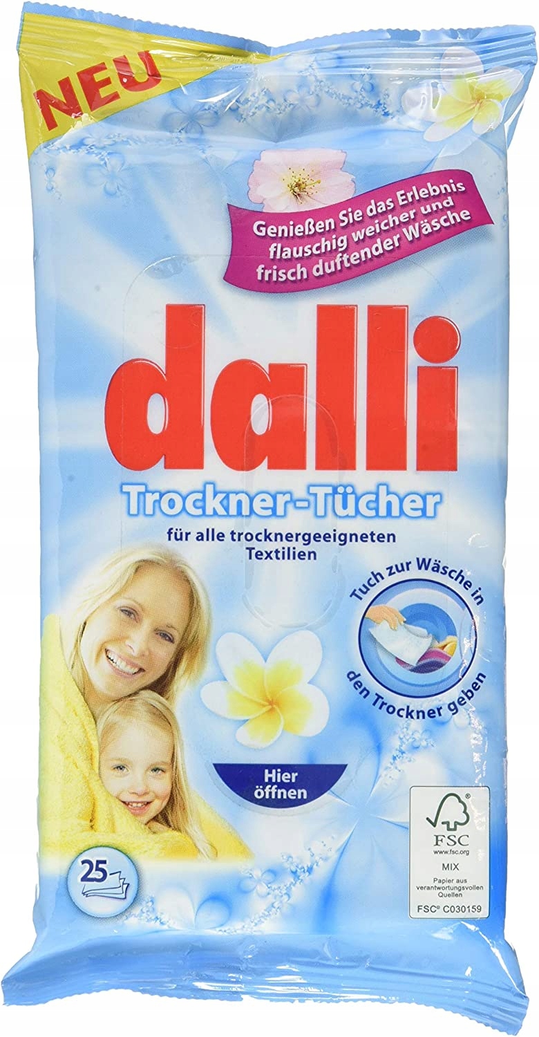 

Chusteczki do suszarki zapachowe Dalli 25 szt. De