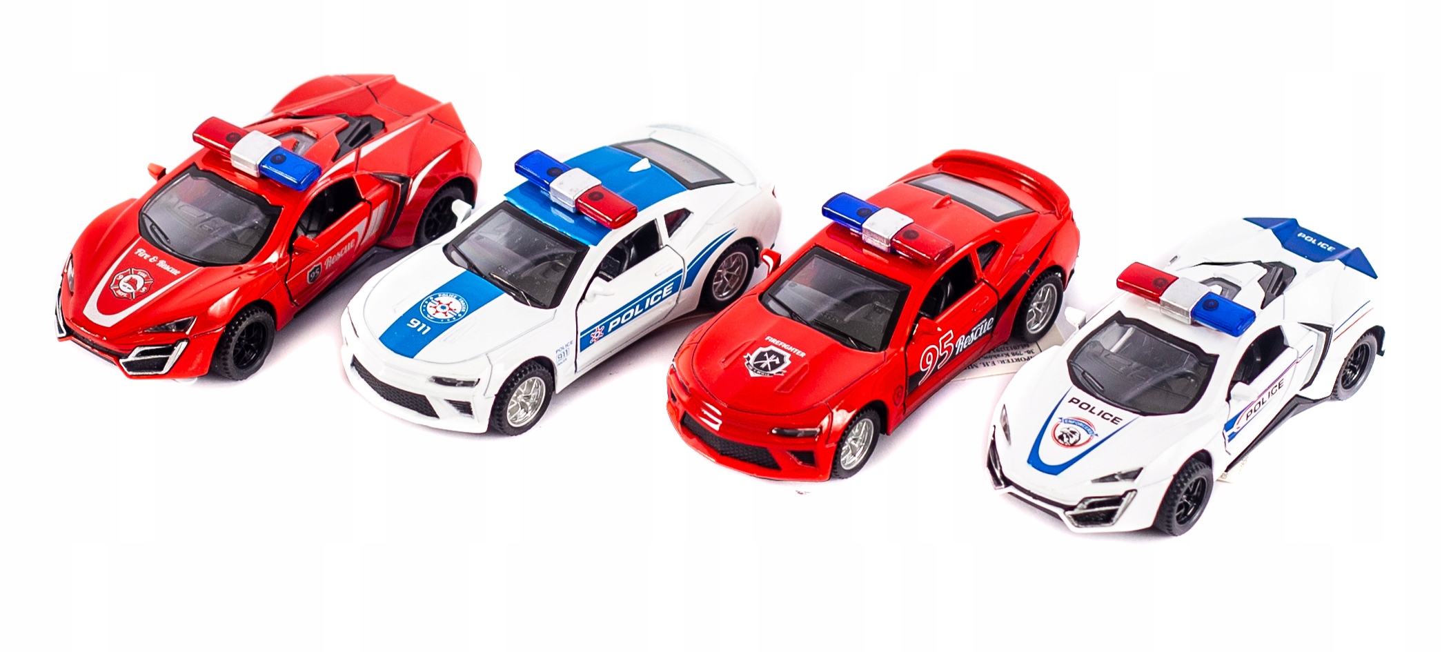 POLICJA AUTO Z NAPĘDEM DŹWIĘKI SYREN Różne Kolory