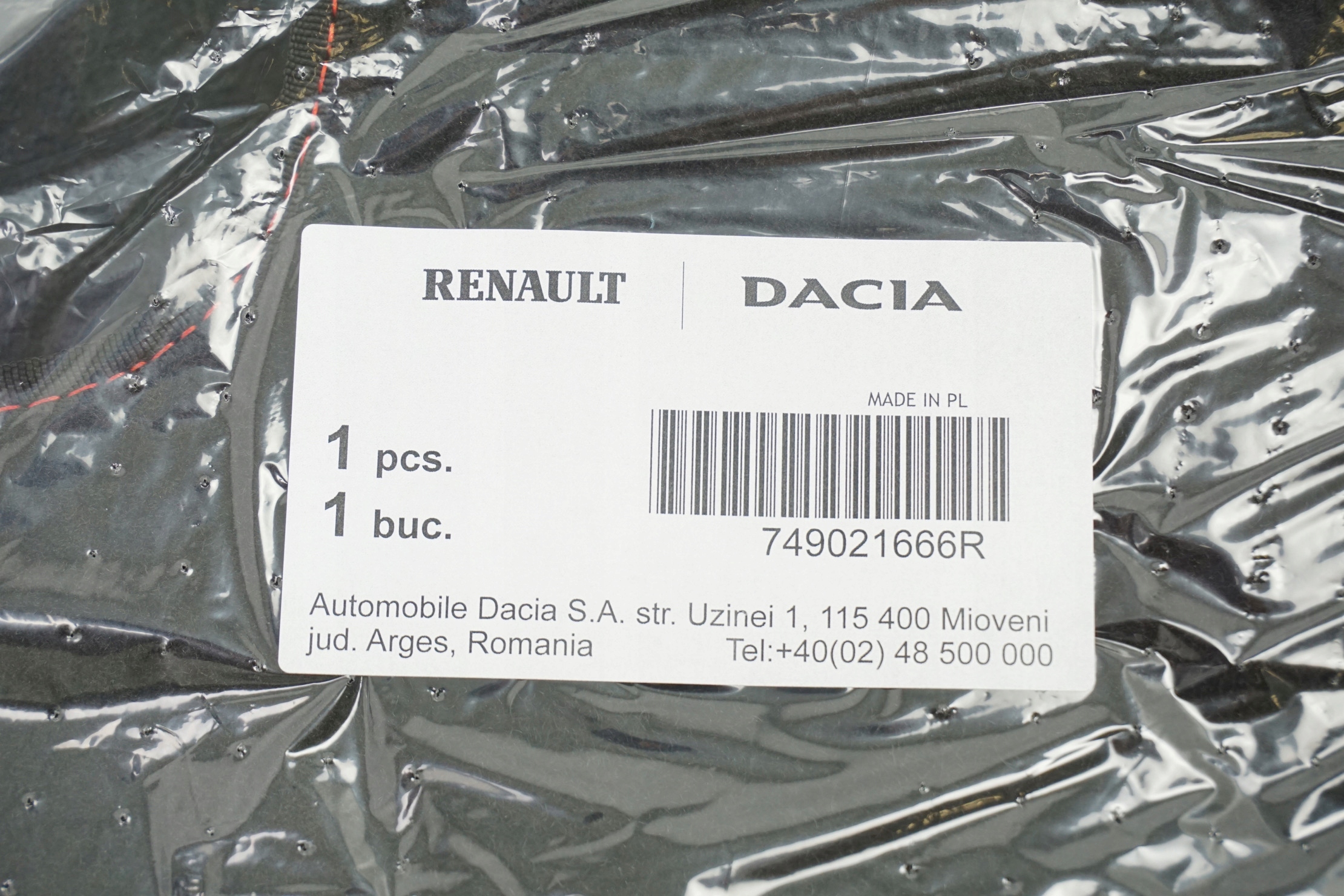 Dywaniki Dacia Sandero Stepway II 749021666R OE Multi Element Set Sets