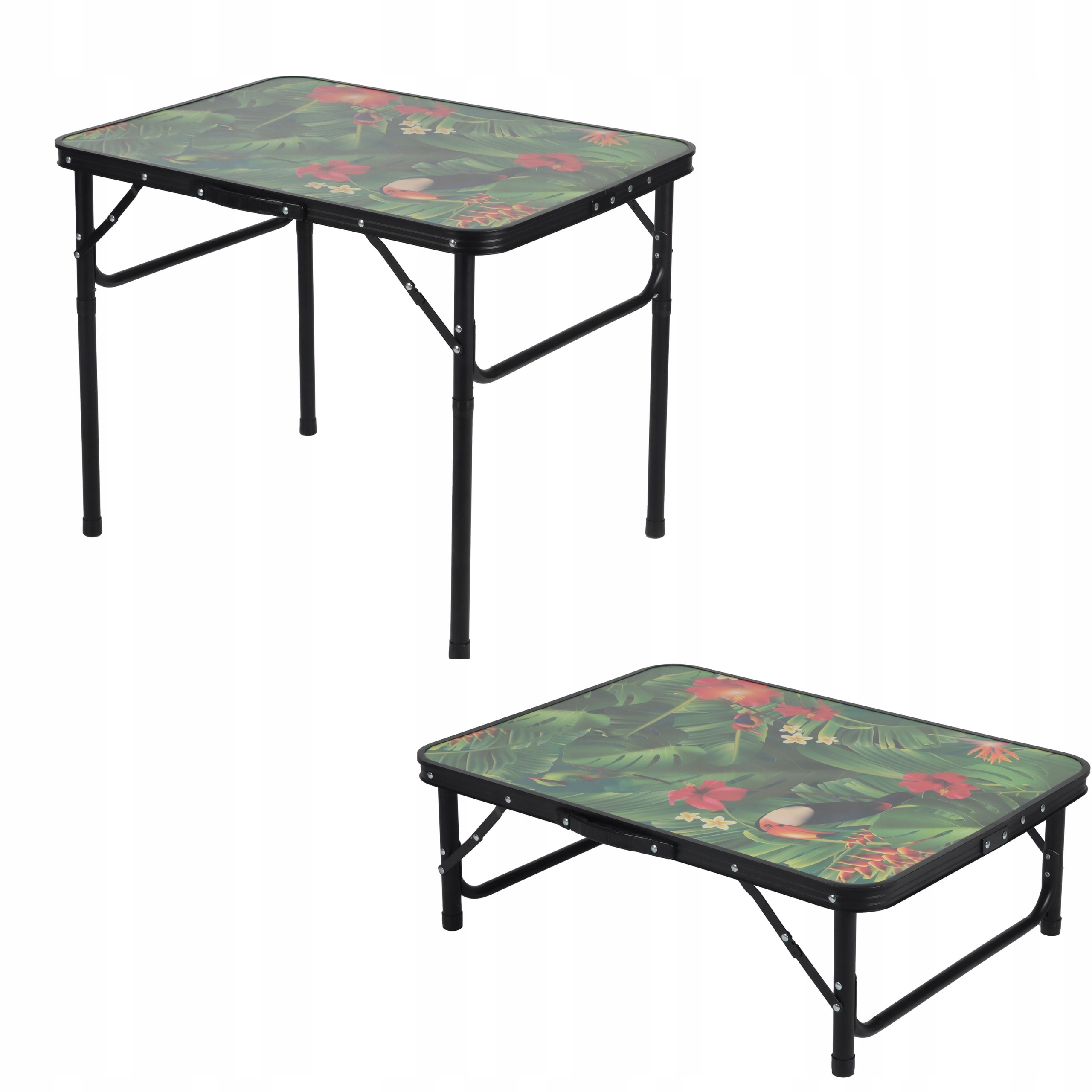 Składany Stolik Enero Camp Turystyczny Lekki 75x55x25-59 Cm