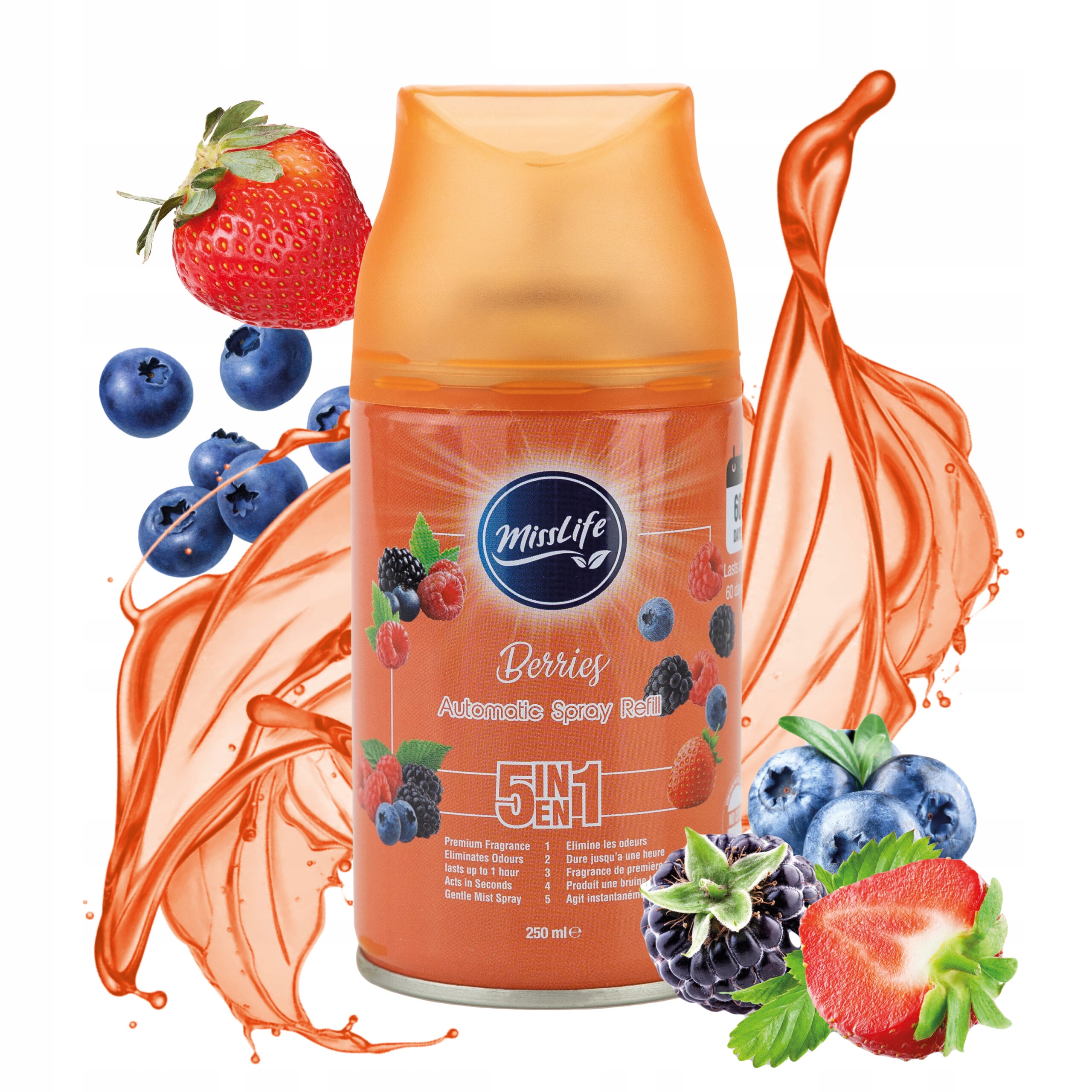 ODŚWIEŻACZ POWIETRZA AUTOMATYCZNY WKŁAD ZAPACH DO DOMU 250 ml 6 szt XL Sposób montażu naścienny