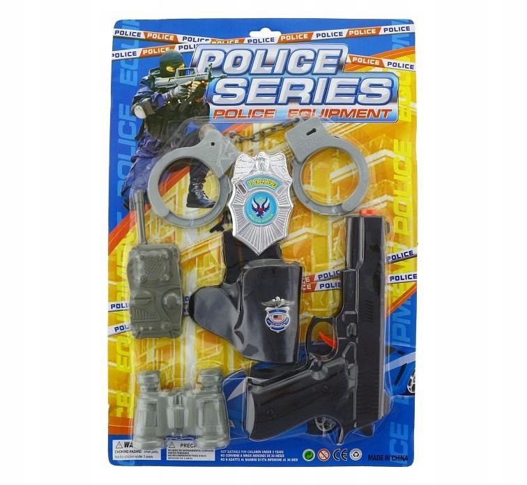 694366 ZESTAW POLICYJNY POLICJA KAJDANKI ODZNAKA