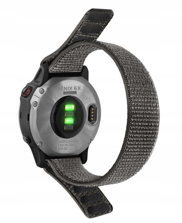 

Pasek 22mm Garmin Fenix 5 6 7 Nylonowy Szary