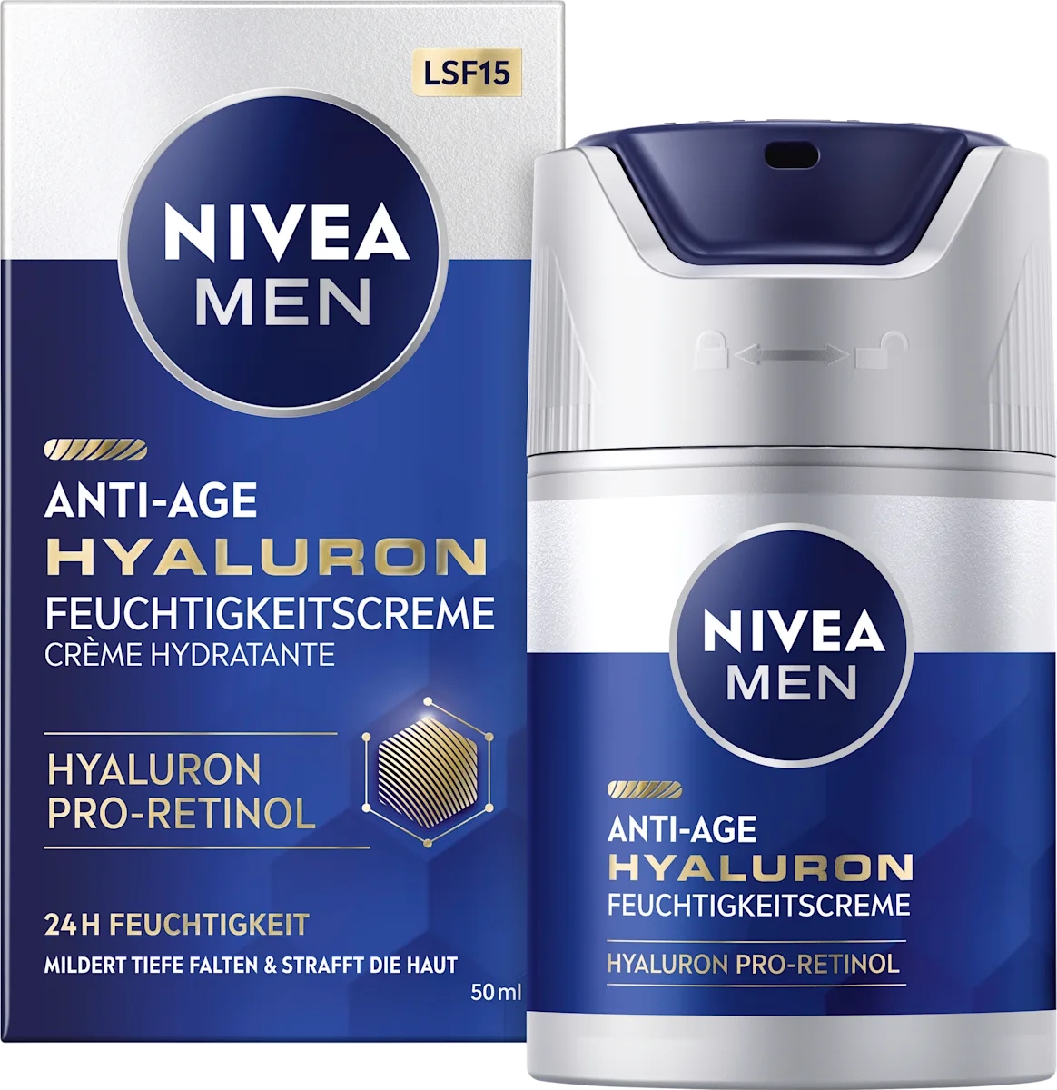 NIVEA MEN Anti Aging Gesichtscreme Hyaluron 50 ml FROM GERMANY