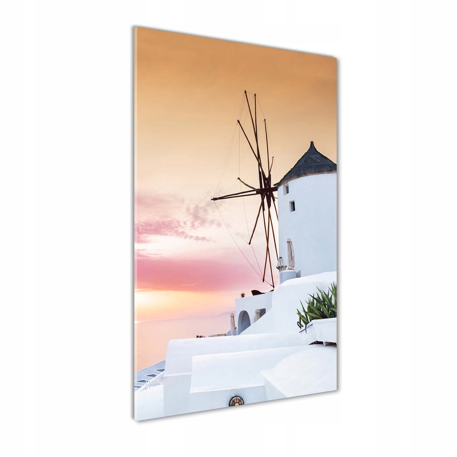 Skleněný vertikální obraz Santorini Řecko 50x100