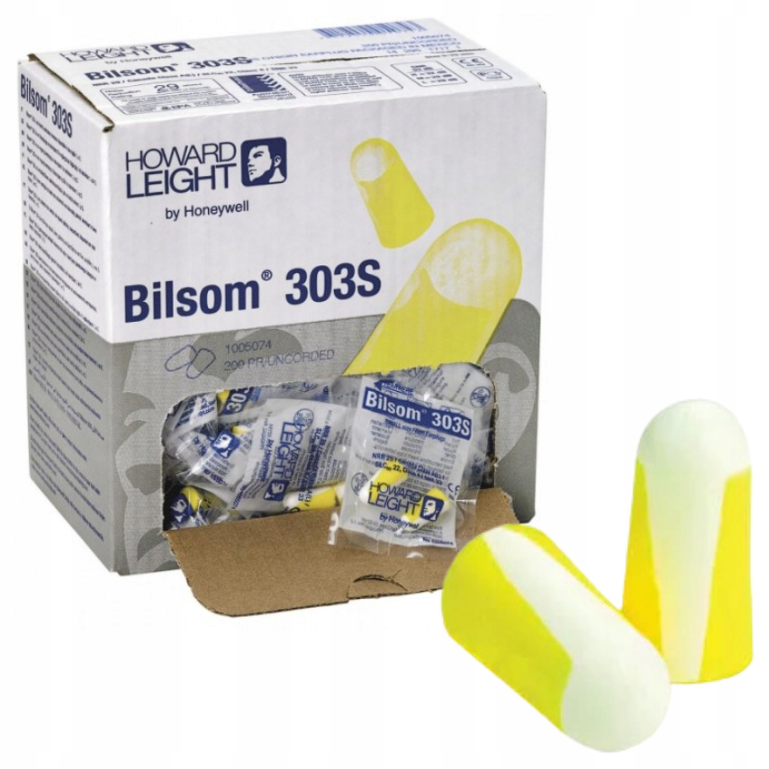 Zatyczki Do Uszu Stopery Bilsom 303S Wkładki 200 par Kartonik Opakowanie