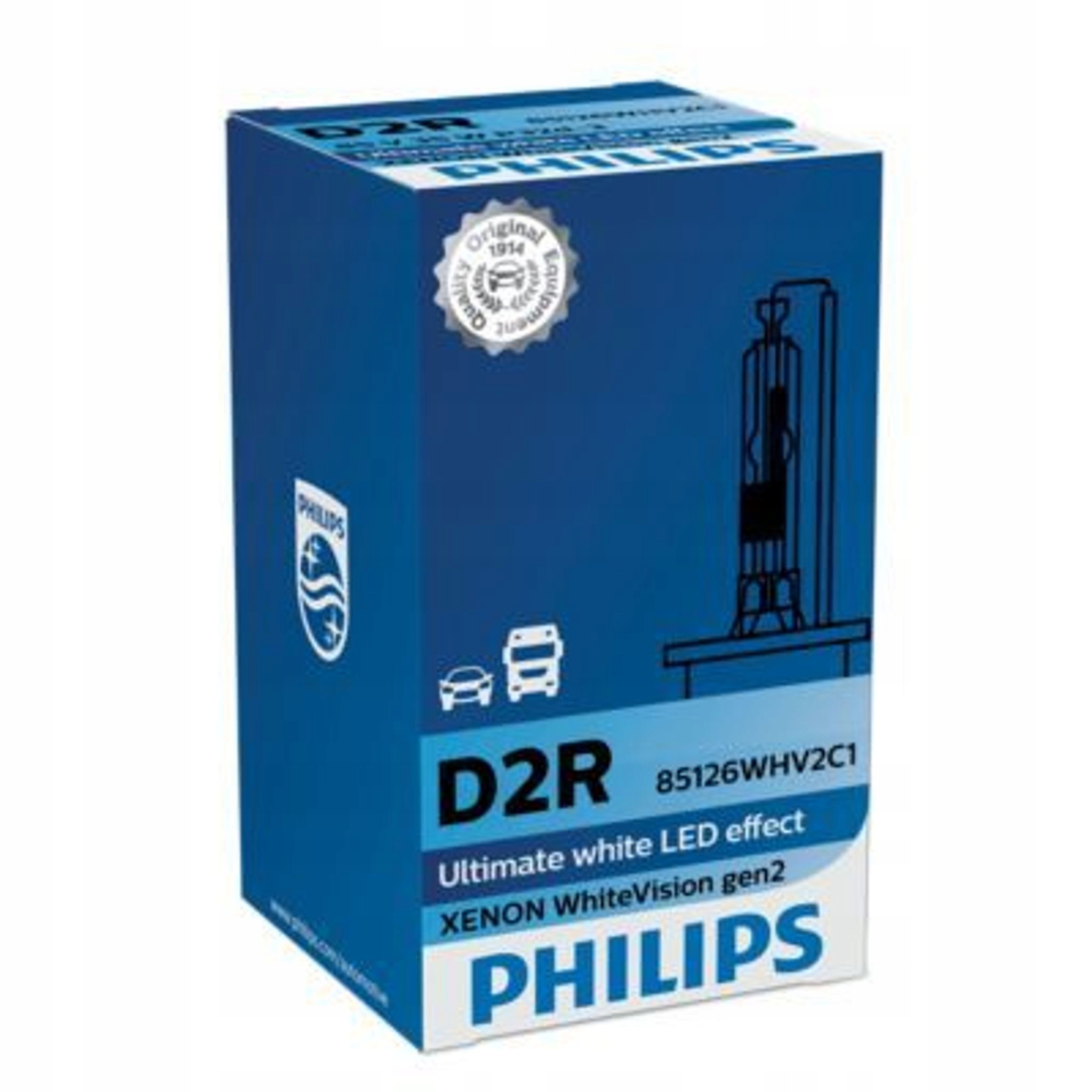 Xenónová Žiarovka D2R 85V/35W +120% 5000K Philips Whitevision GEN2 Philips