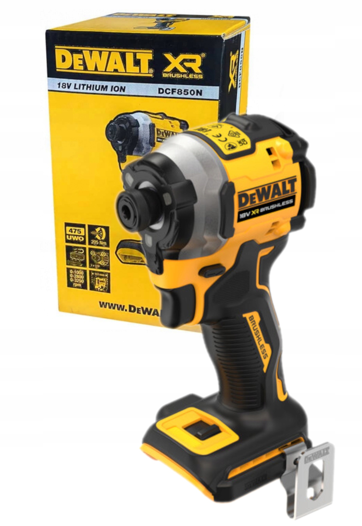 DeWALT Bezszczotkowa kompaktowa zakrętarka udarowa 18V Xr Body DCF850N