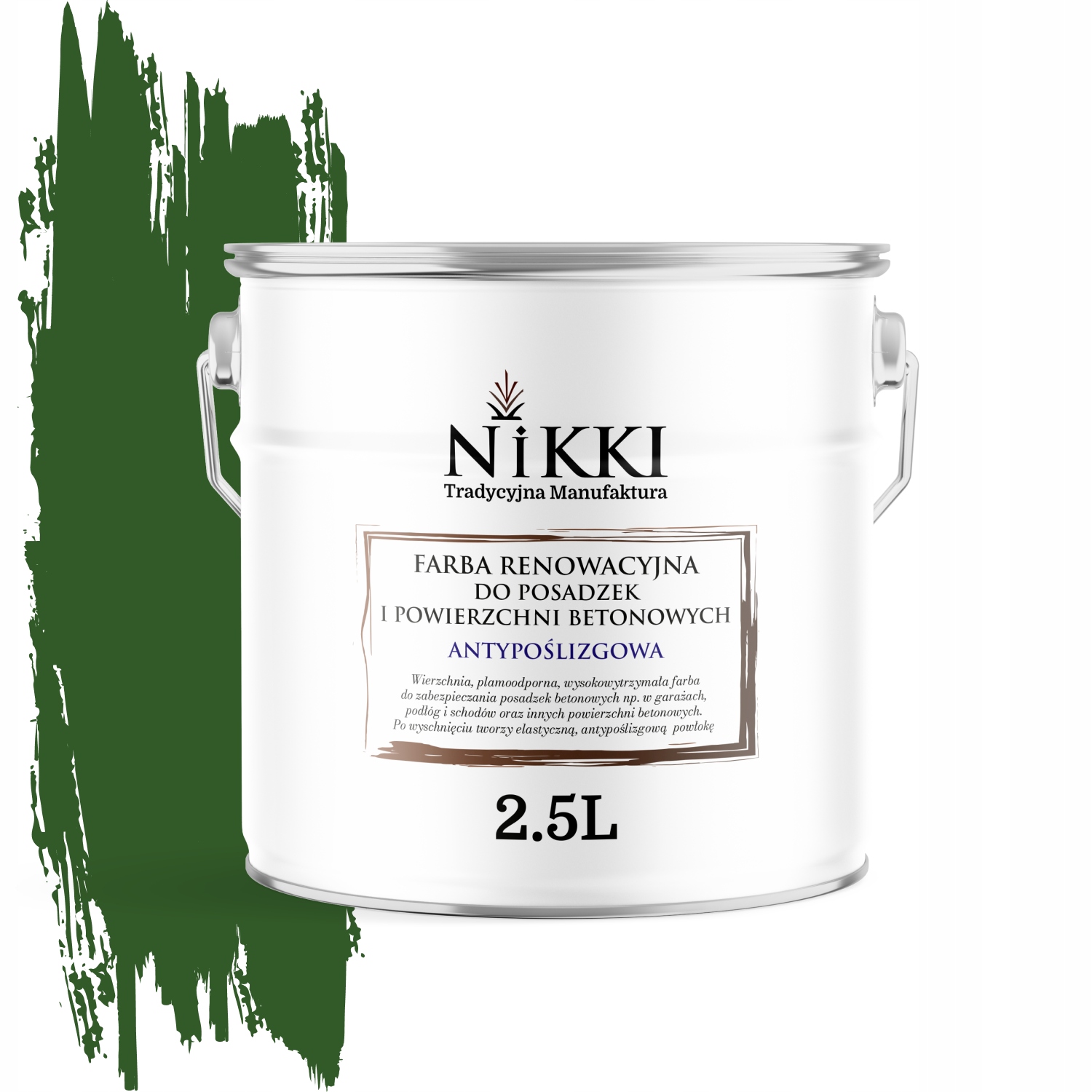 Renovačná Farba Na Podlahy Protišmyková Zelená Listová RAL6002 2,5 L
