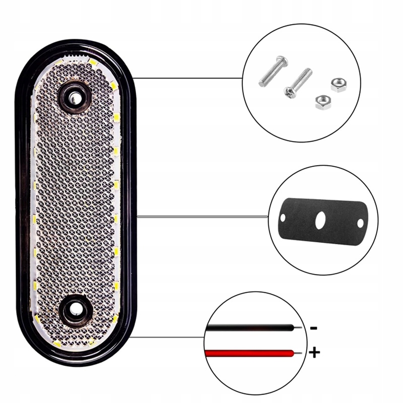 10x LAMPA OBRYSOWA OBRYSÓWKA DIODOWA LED OBRYSÓWKI DO CIĘŻARÓWEK 24V Typ samochodu 4x4/SUV Autobusy Niezdefiniowany Samochody ciężarowe Samochody dostawcze Samochody kempingowe Samochody osobowe