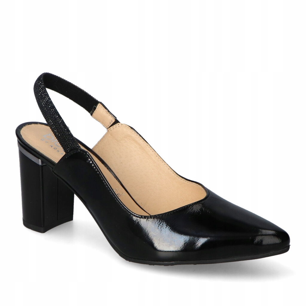 Dámské sandály Arka Černé Lakované Kožené 39