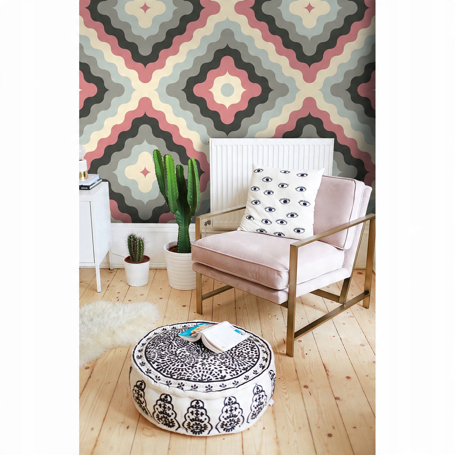

Tapeta ścienna Retro geometryczne wzory 208x146 cm