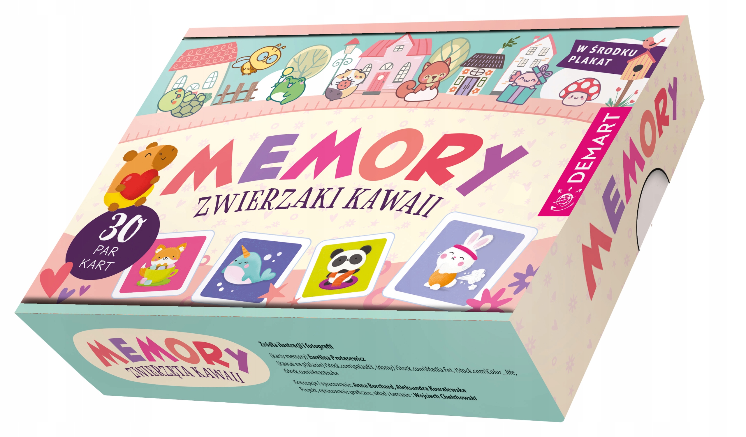 Gra planszowa Memory Dla Dzieci Gra Pamięciowa Zwierzaki Kawaii stan Nowa