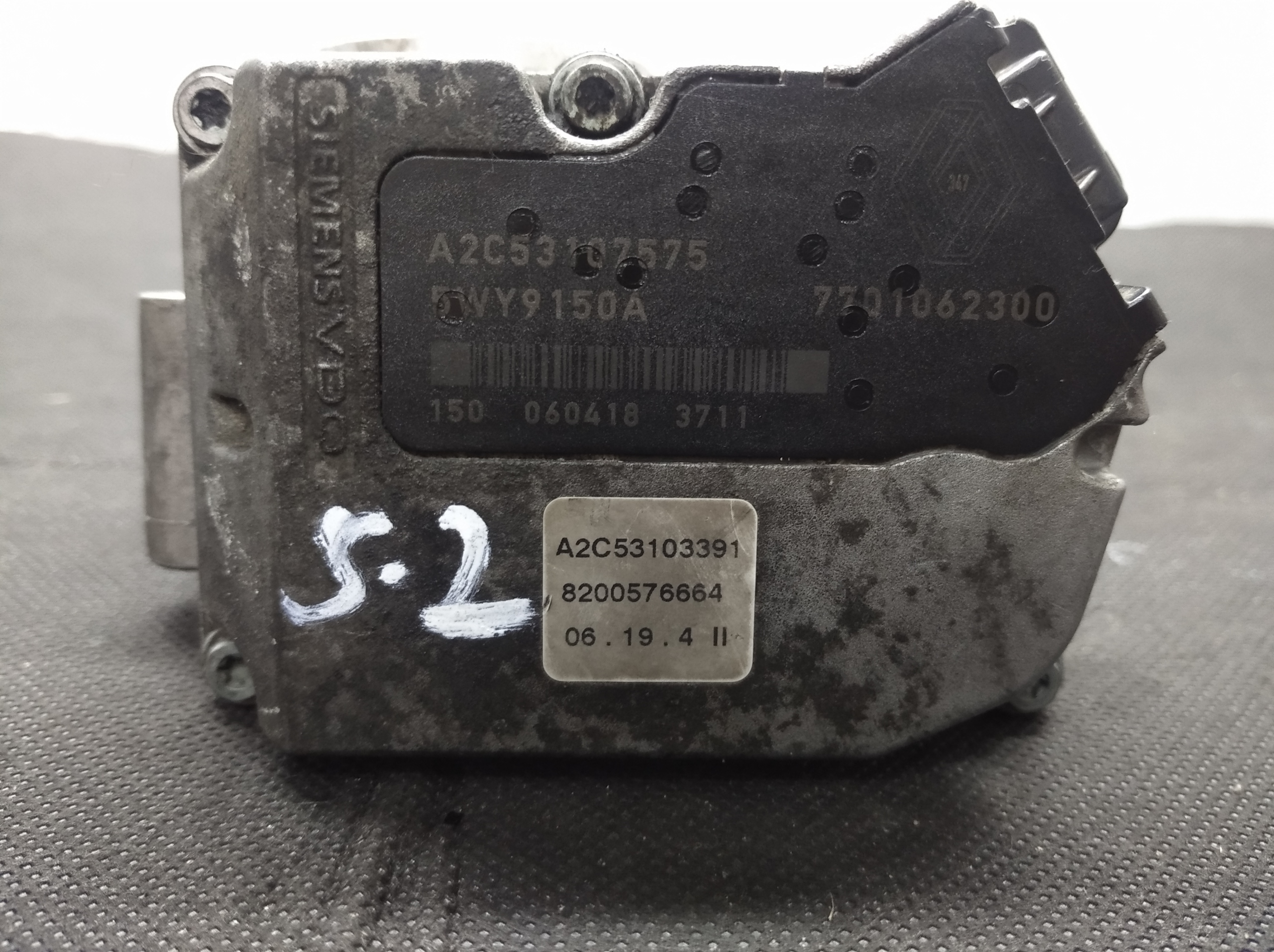 8200736114 7701062300 - SCENIC II MEGANE II LAGUNA II ДРОСЕЛЬНА ЗАСЛІНКА 130KM