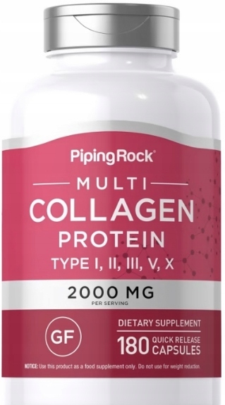 Piping Multi Collagen Protein typ I II III VX 2000 mg 180 kapslí kolagenu