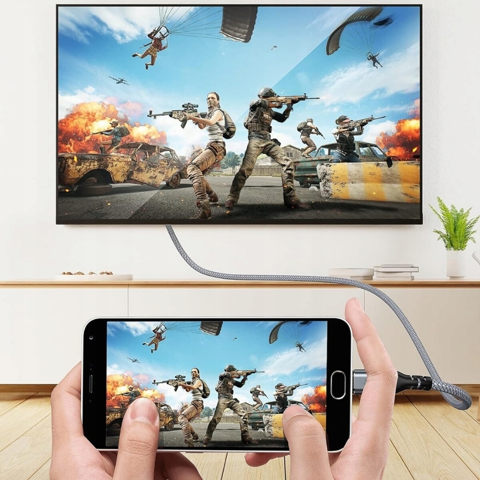 KABEL HDMI USB-C PRZEWÓD ADAPTER PRZEJŚCIÓWKA USB-C 3.1 TYP C DO HDMI 2M 4K Stan opakowania oryginalne