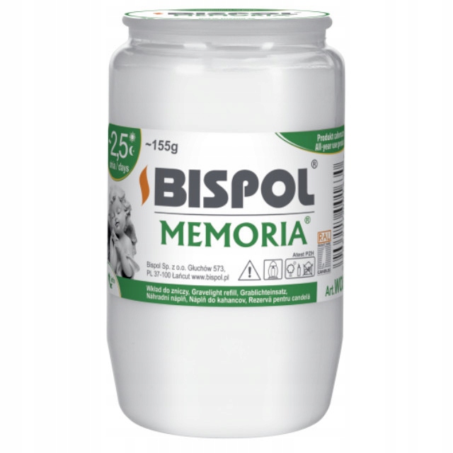 

Bispol Olejowy wkład do zniczy Czas 60h, WO3