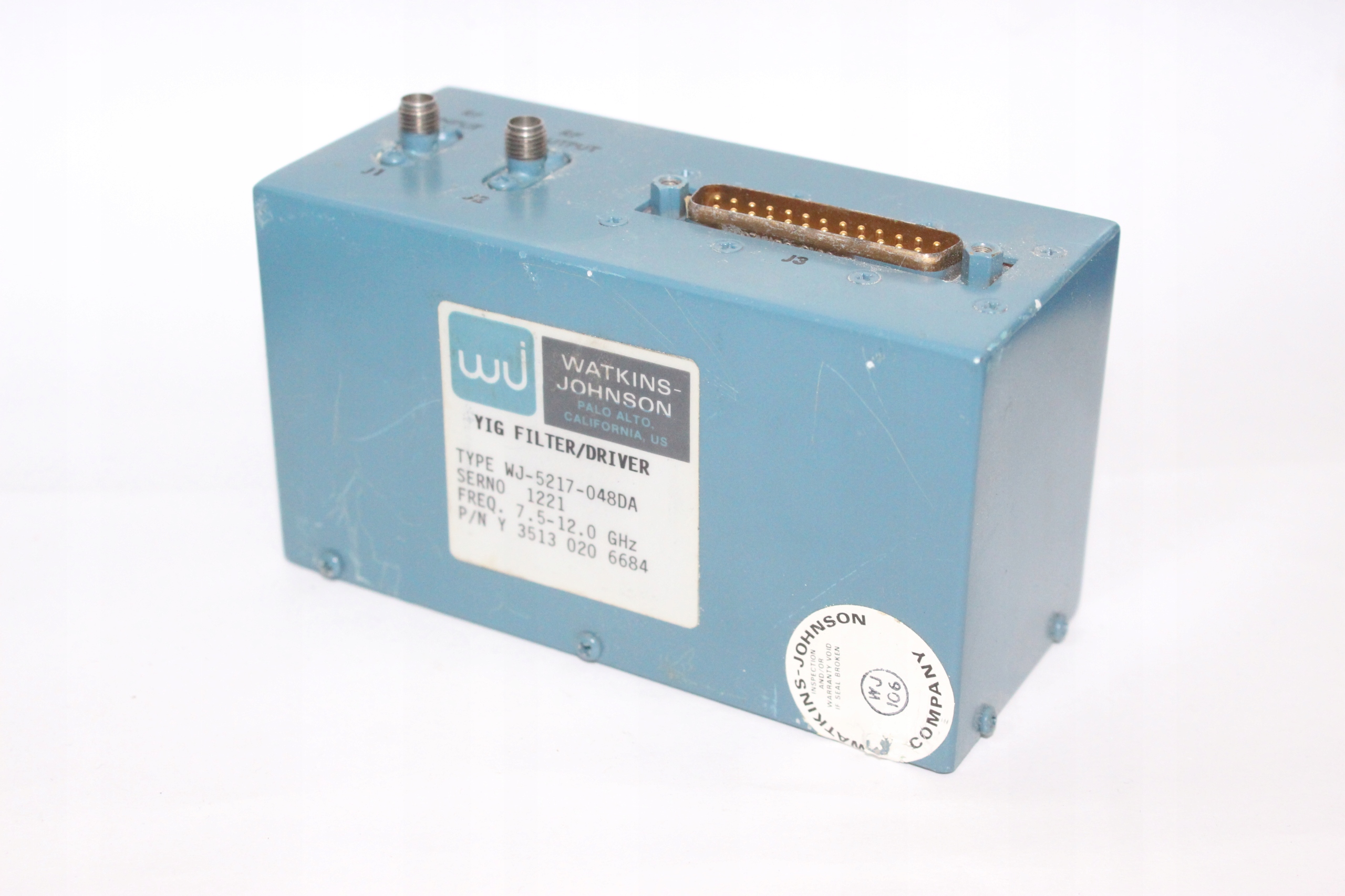 Filtr YIG 7.5-12 Ghz WJ-5217-048DA