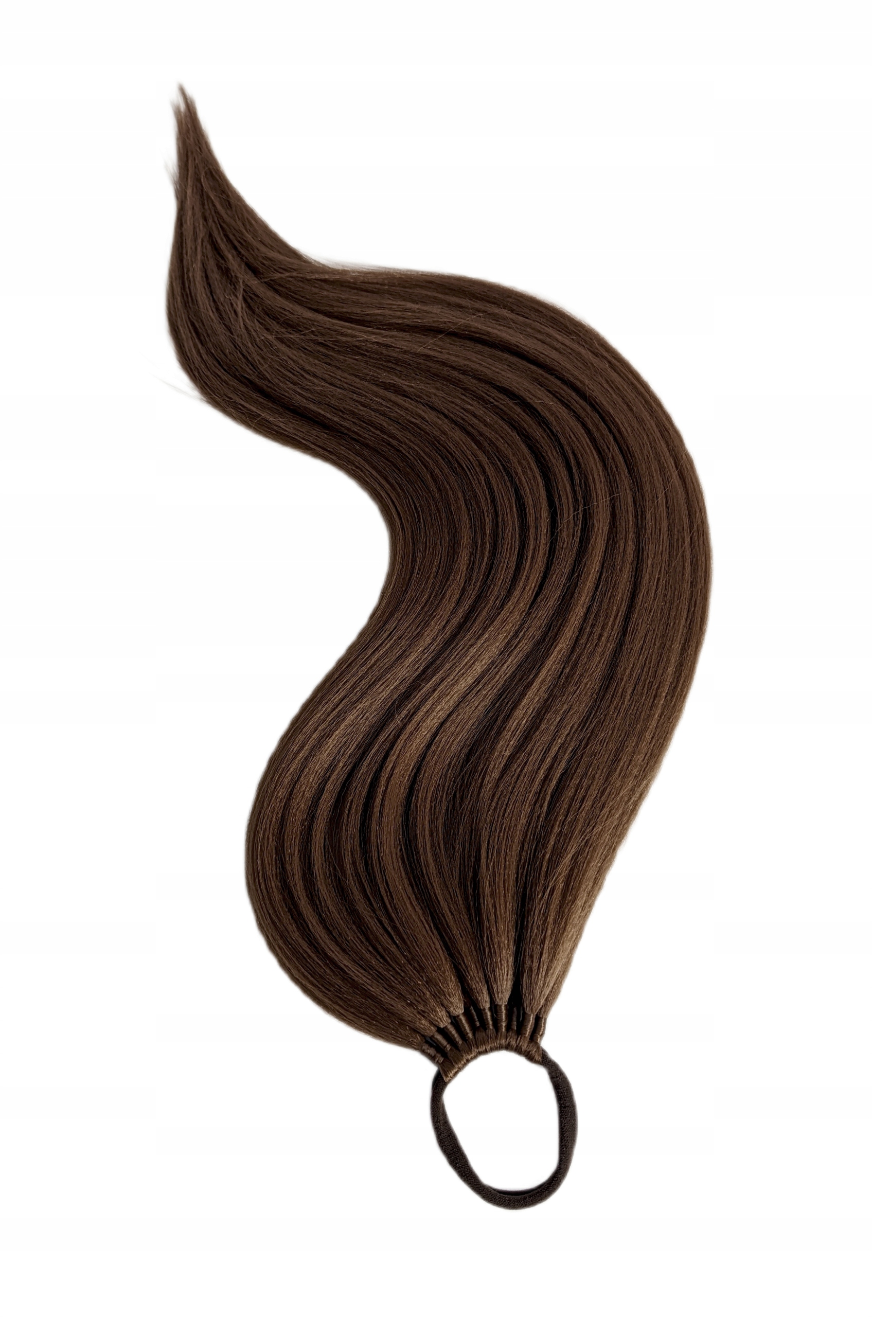 Kucyk Doczepiany Na Gumce, Treska, jasny brązowy, Naturalna Szatynka, 80cm