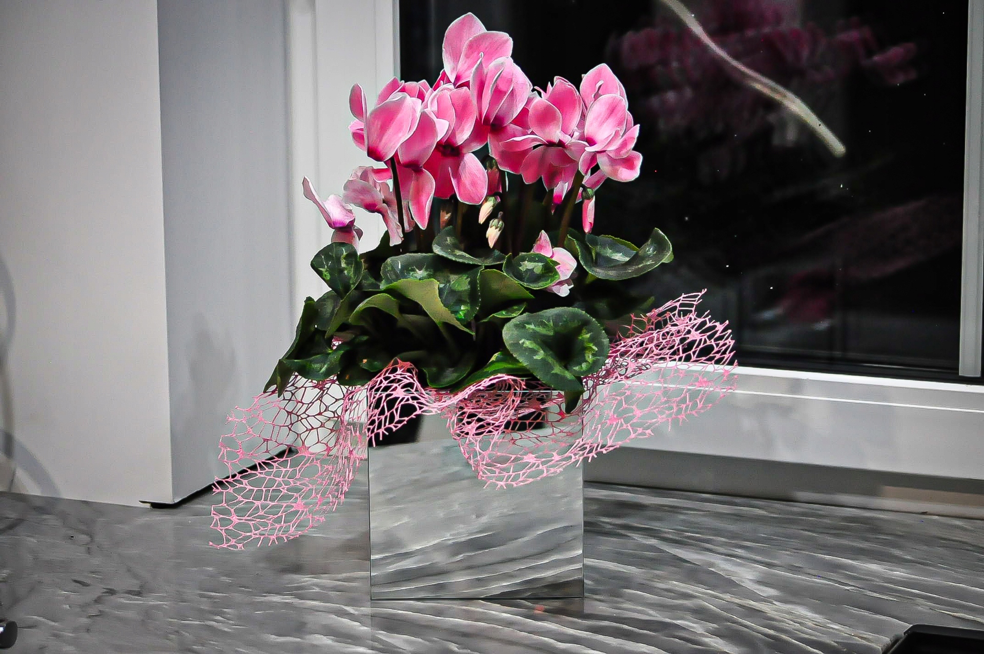 WAZON doniczka LUSTRZANA GLASS 12 cm Materiał szkło