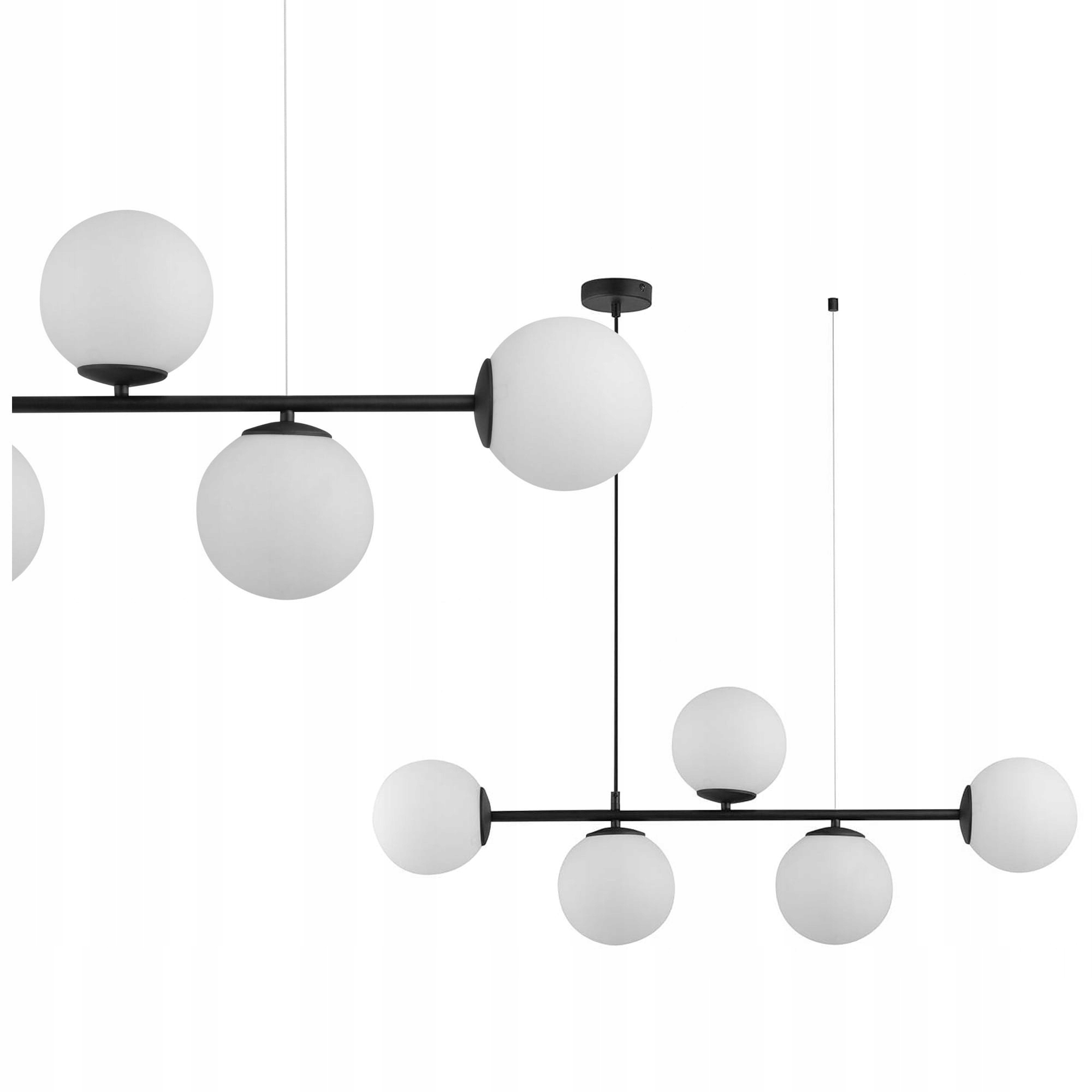 Lampa wisząca z poziomą listwą i szklanymi kloszami kulkami E27 Tk Lighting