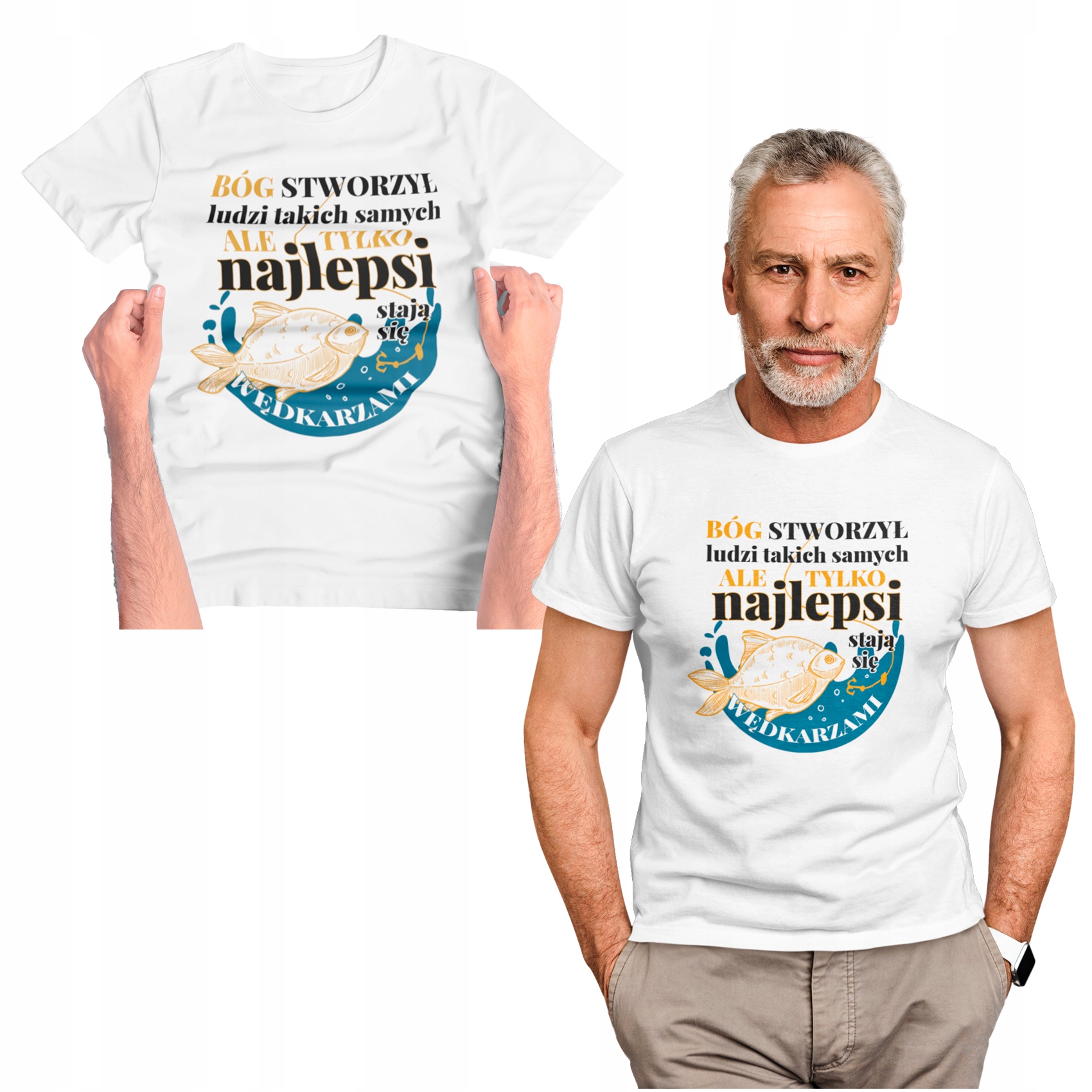

Męska Koszulka Wędkarz Karp Duży Tshirt Dla Niego