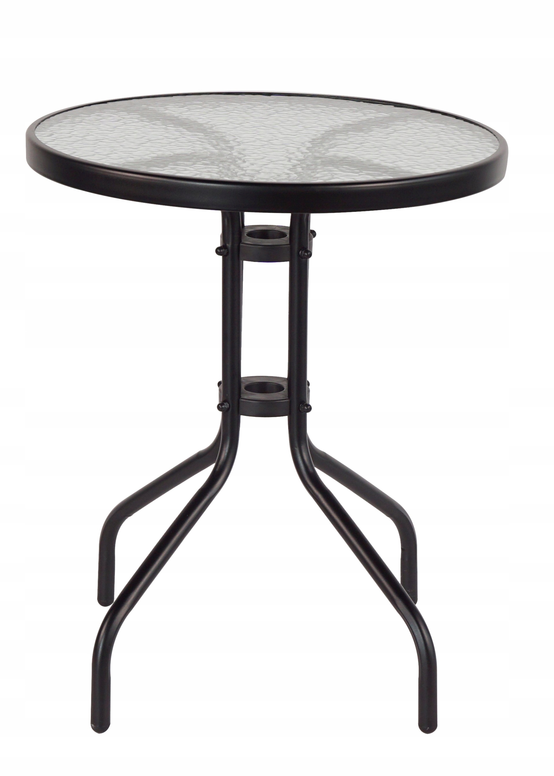 OKRĄGŁY STOLIK NA BALKON TARAS SZKLANY BLAT KAWOWY STÓŁ OGRODOWY BALKONOWY