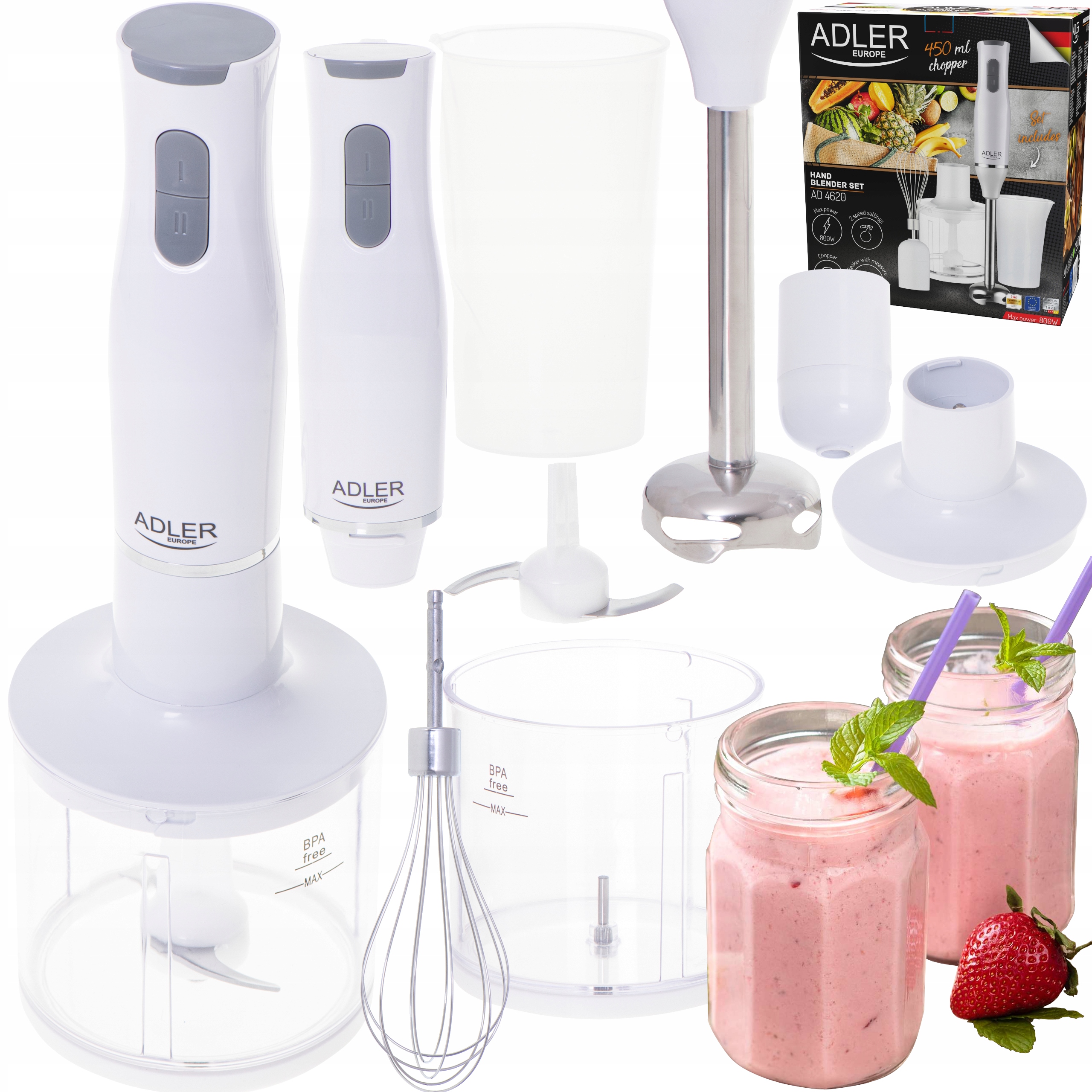 

Blender Ręczny Wielofunkcyjny Mikser Malakser 800W
