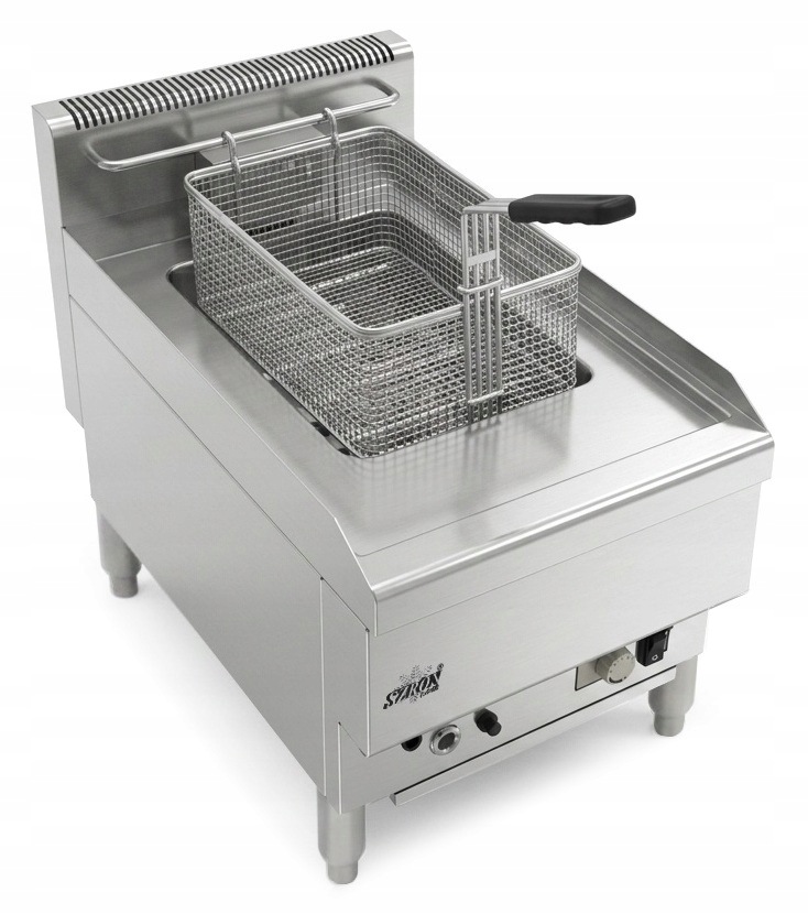 Plynová fritéza 1-komorová 10L 5,6kW 405×650×550 mm Lpg Szron TRC1