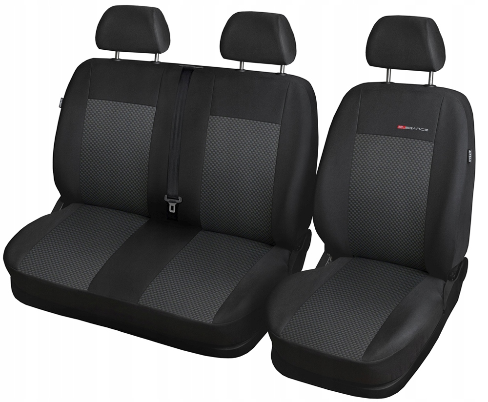 Poťahy na sedadlá predné 2+1 šité na mieru pre Iveco Daily VI Bus 2014-