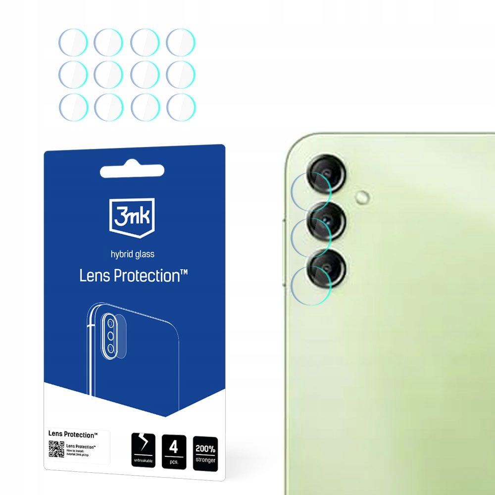 4x Szkło na aparat do Samsung Galaxy A14 4G/5G 3mk Lens Protection