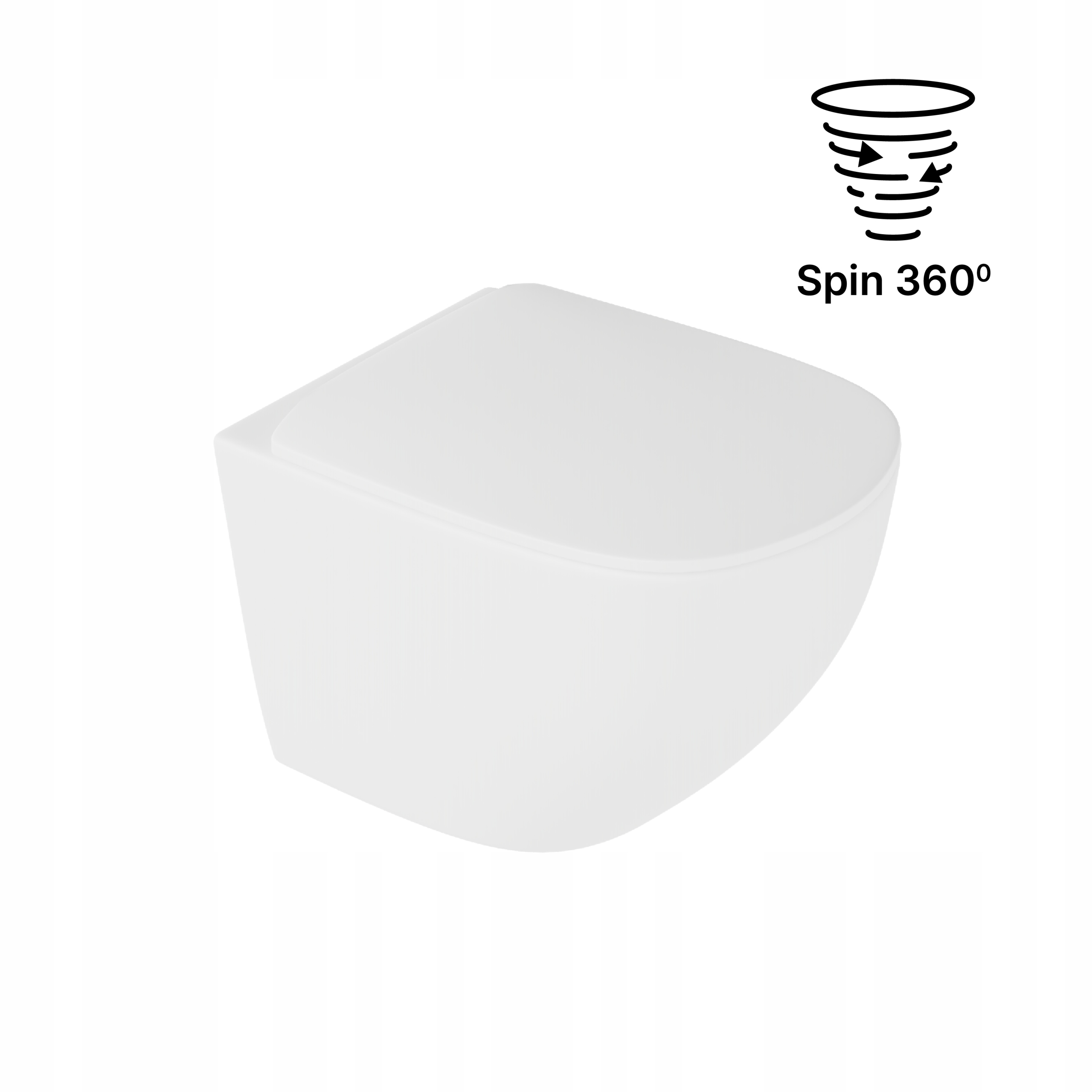 Luqa miska Wc 48 Spin 360, biały mat CEAC.6403.K.6405.480.WHM z deską