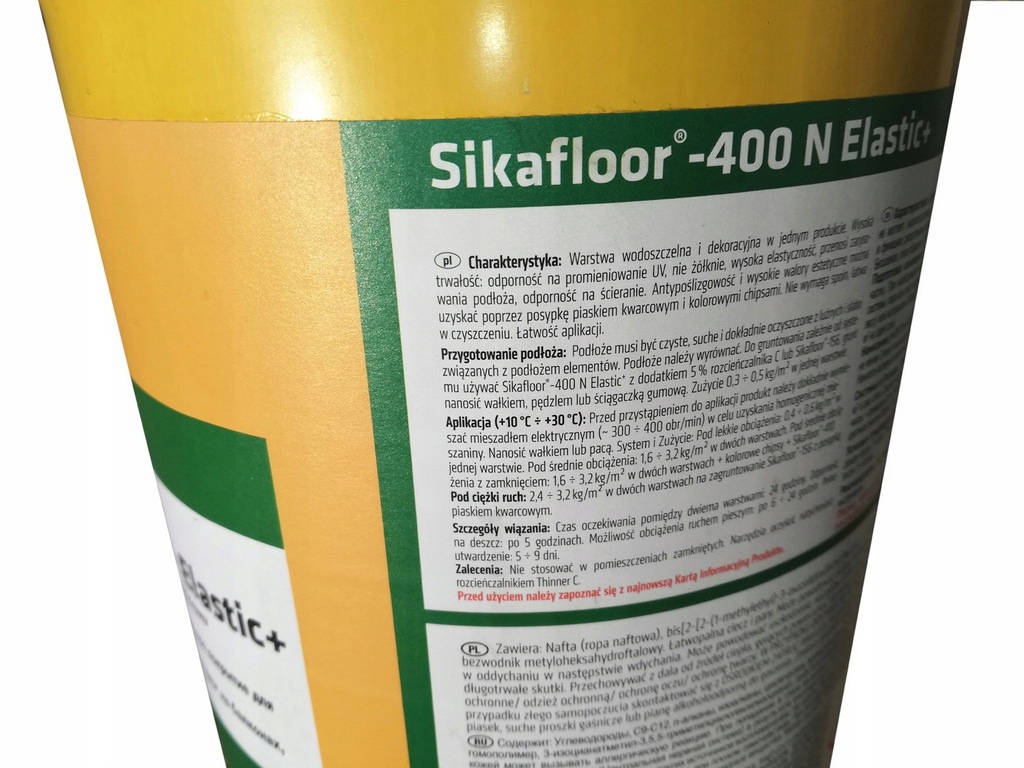 Sika Powłoka farba Poliuretanowa Sikafloor 400N Elastic brązowa Ral 8016