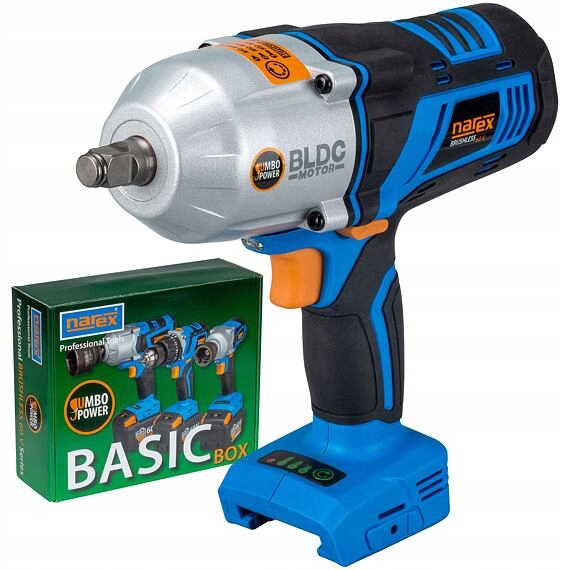 Narex Asr 600-3MTB aku rázový uťahovač 60V, 250/500/1500Nm, povoľovací 1500