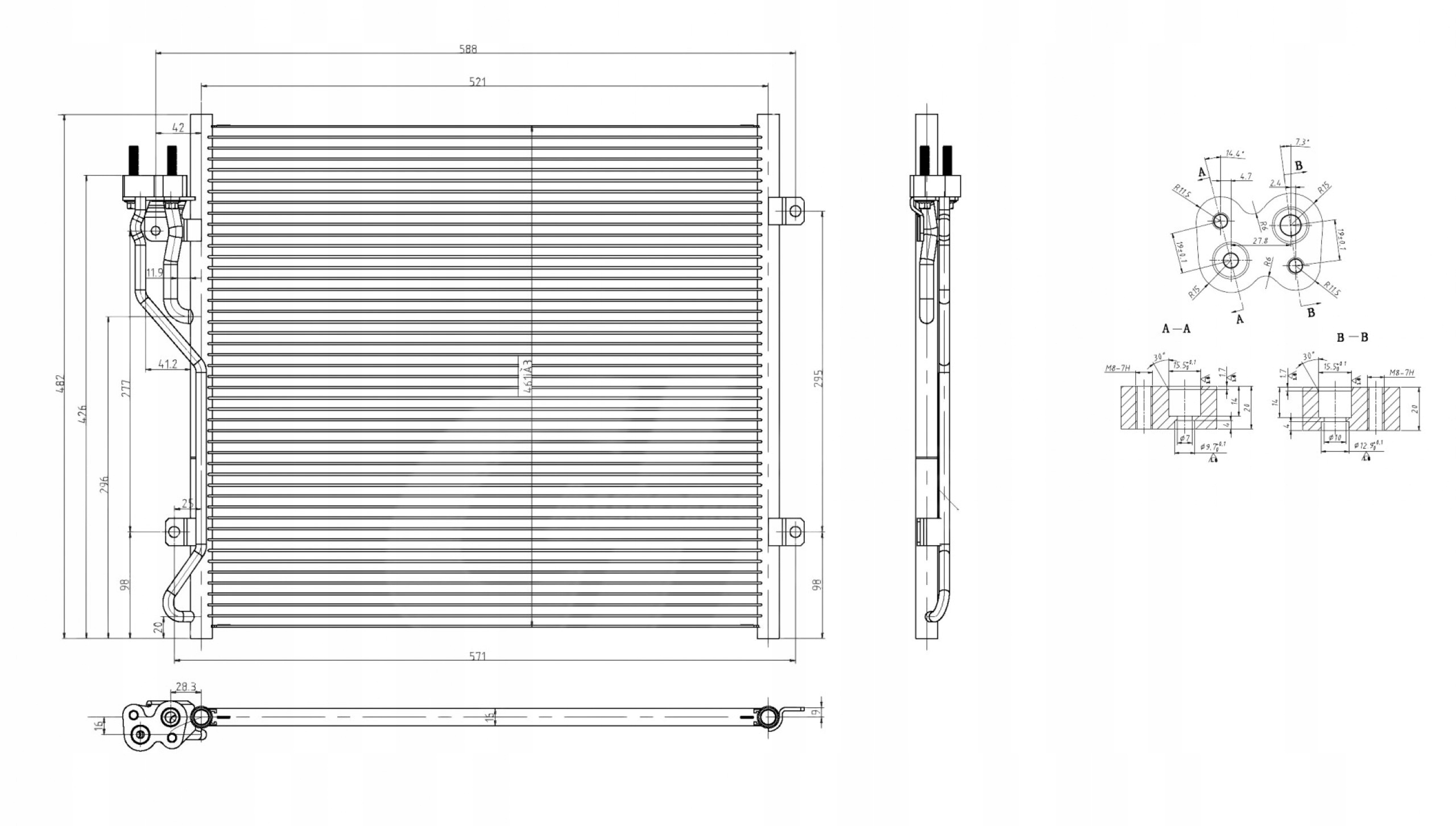 Hart 606 930 конденсатор, радиатор кондиционера