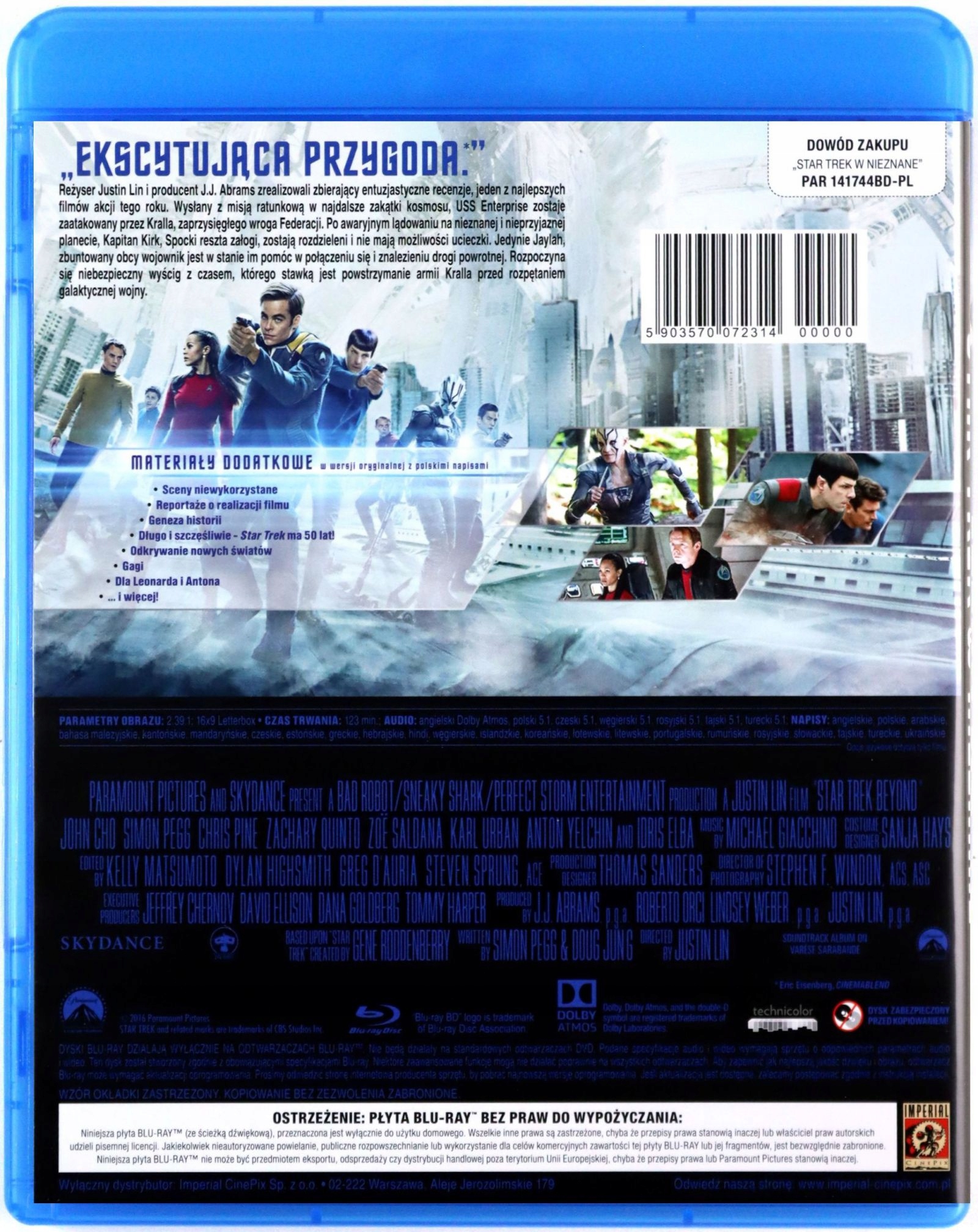 STAR TREK: W NIEZNANE (BLU-RAY) Rodzaj wydania Wydanie pełne