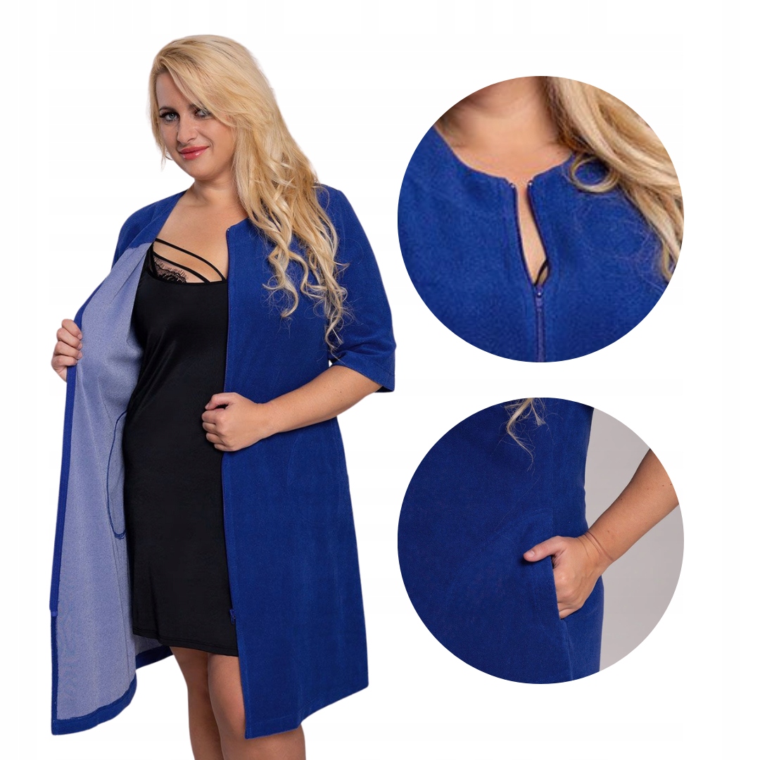 Chabrový župan župan se zapínáním na zip 50