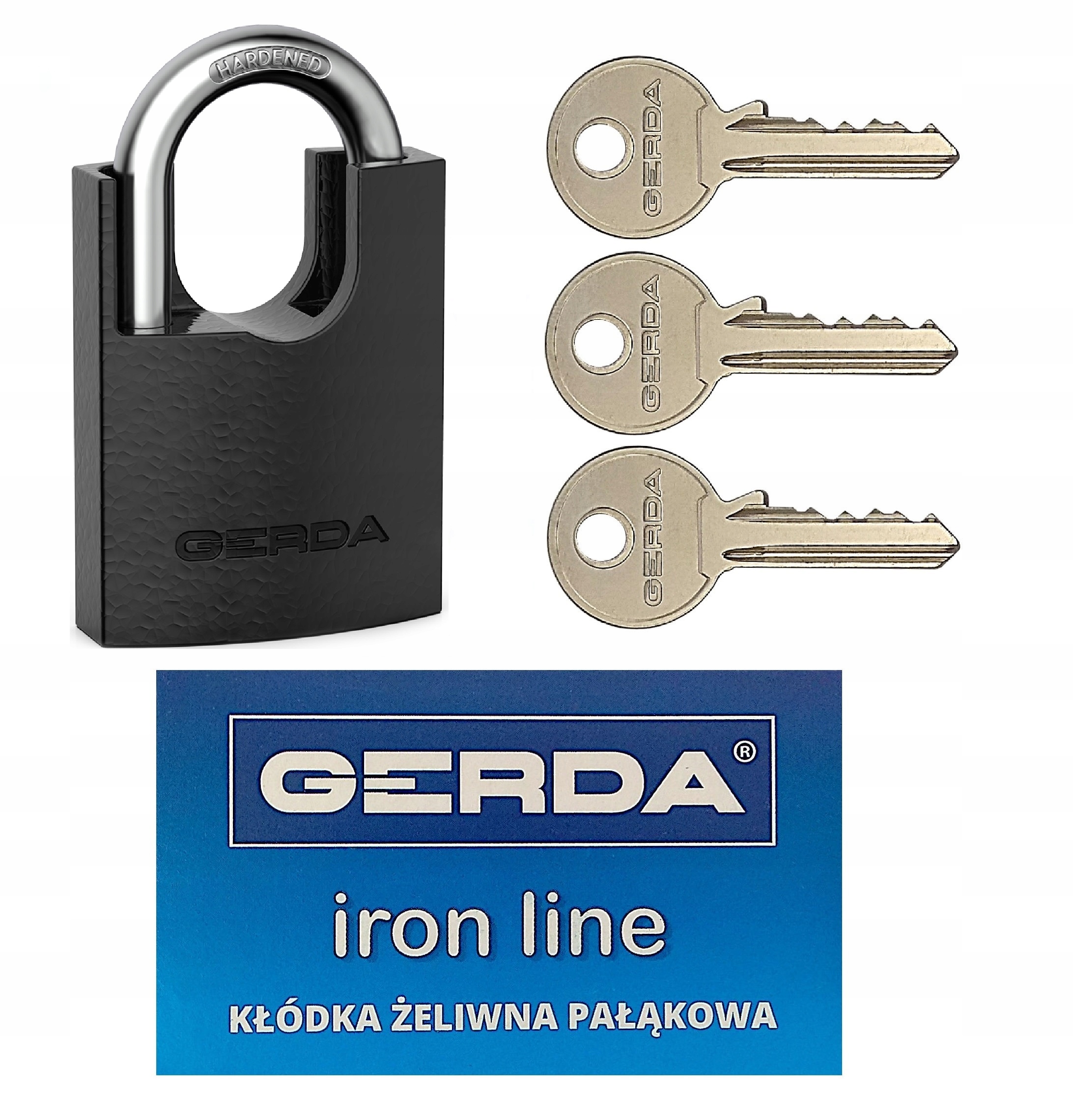 kłódka GERDA KZZC S60 żeliwna chroniony pałąk