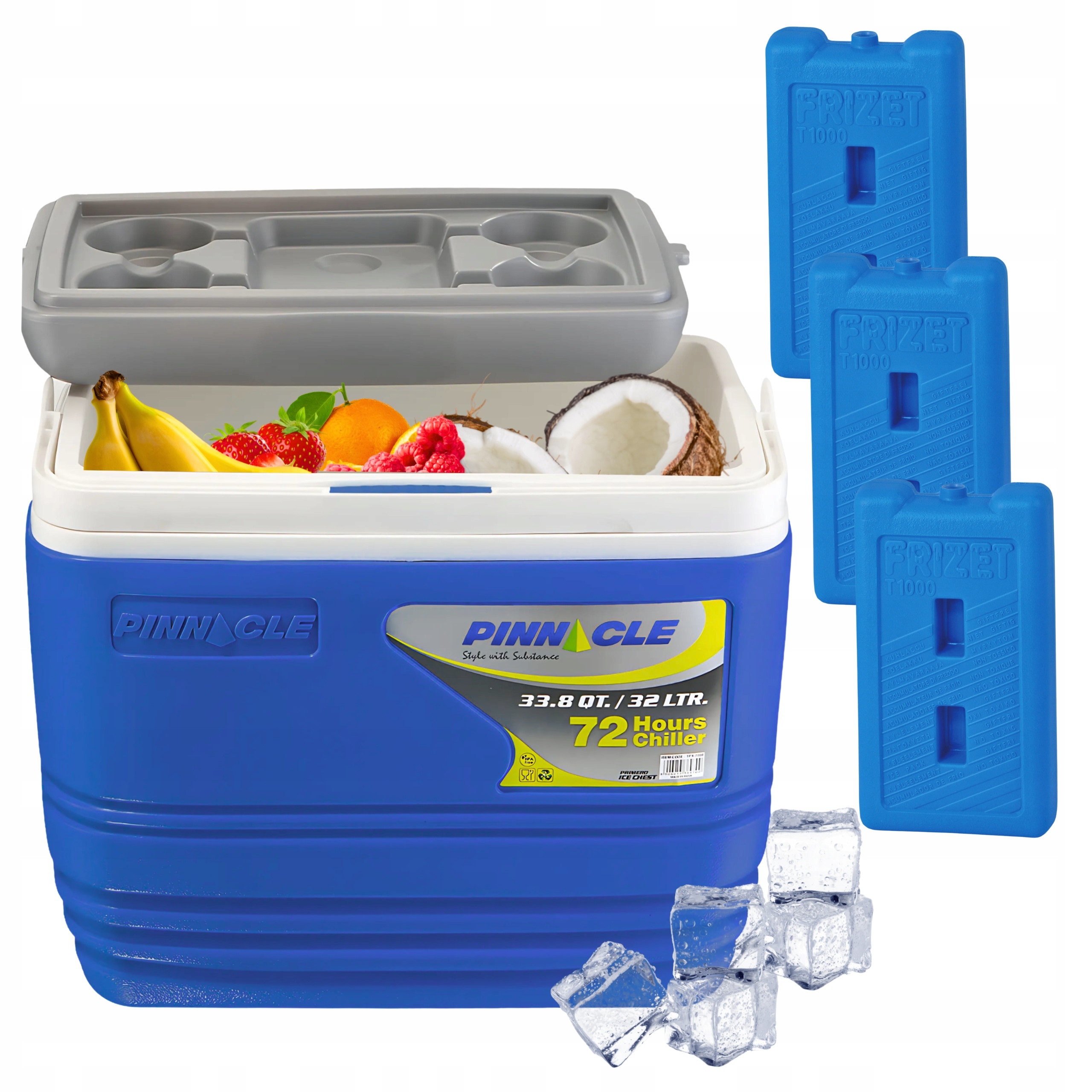 Turistická lednička na náplně Pinnacle TPX7000 32L Granátová 3 náplně 1L