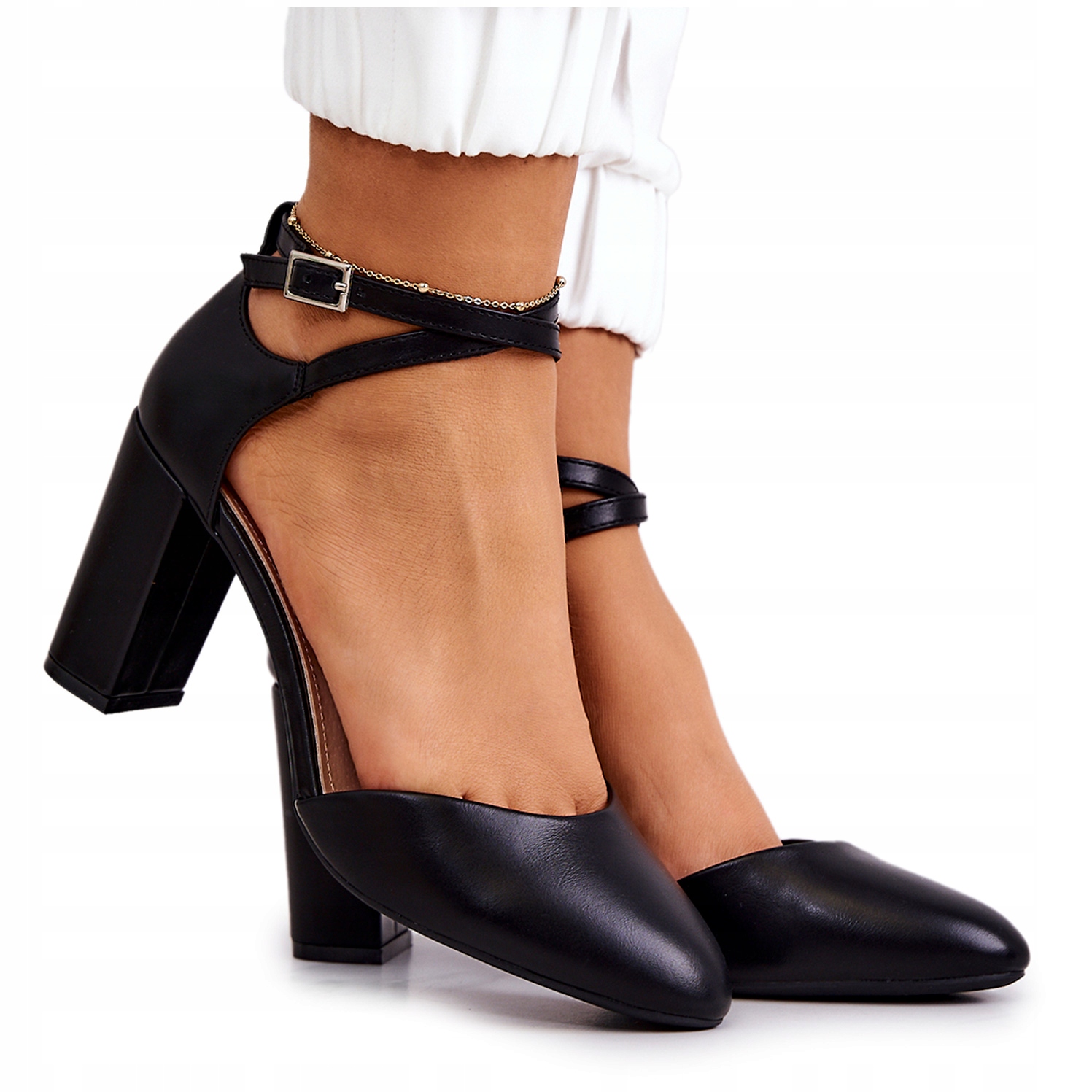 

Skórzane Czółenka Sergio Leone SK851 Czarne 37