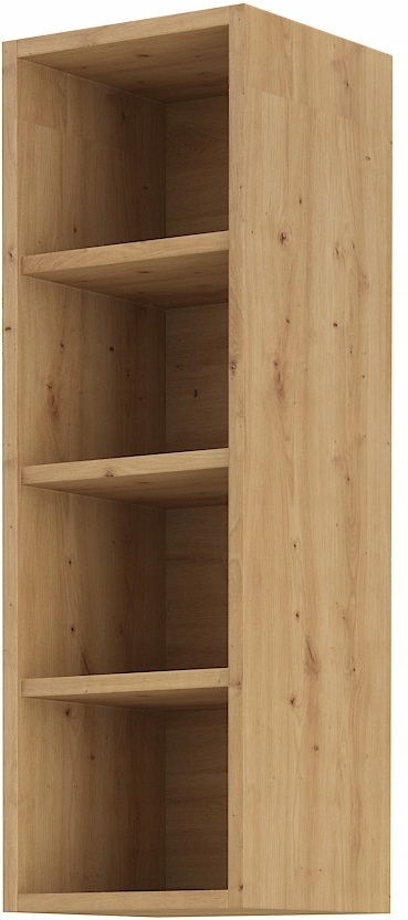 Kuchyňský regál závěsný 30 cm otevřený. Dub Artisan