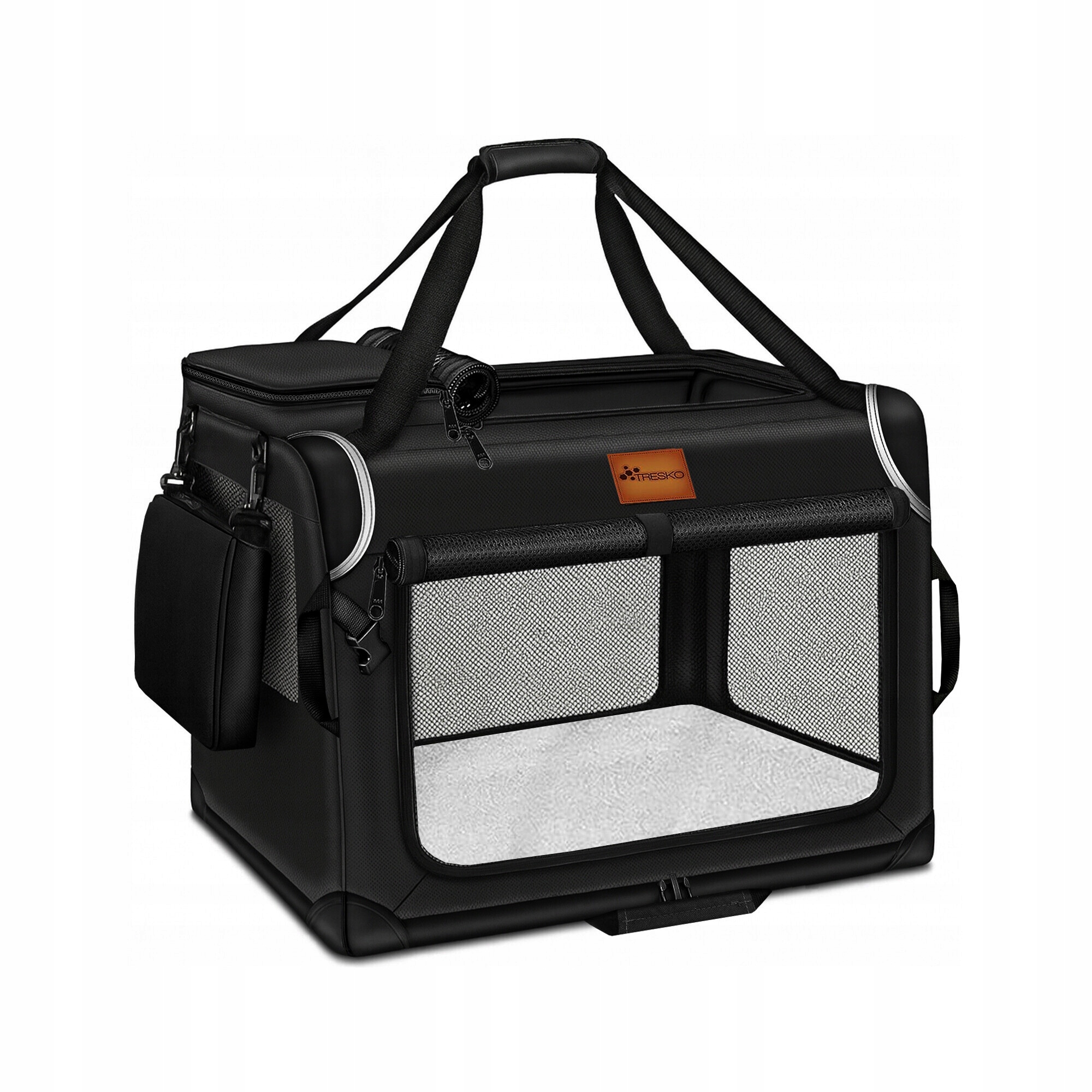 Levně Tresko Přepravka pro psy a kočky 102x69x69 cm Černá