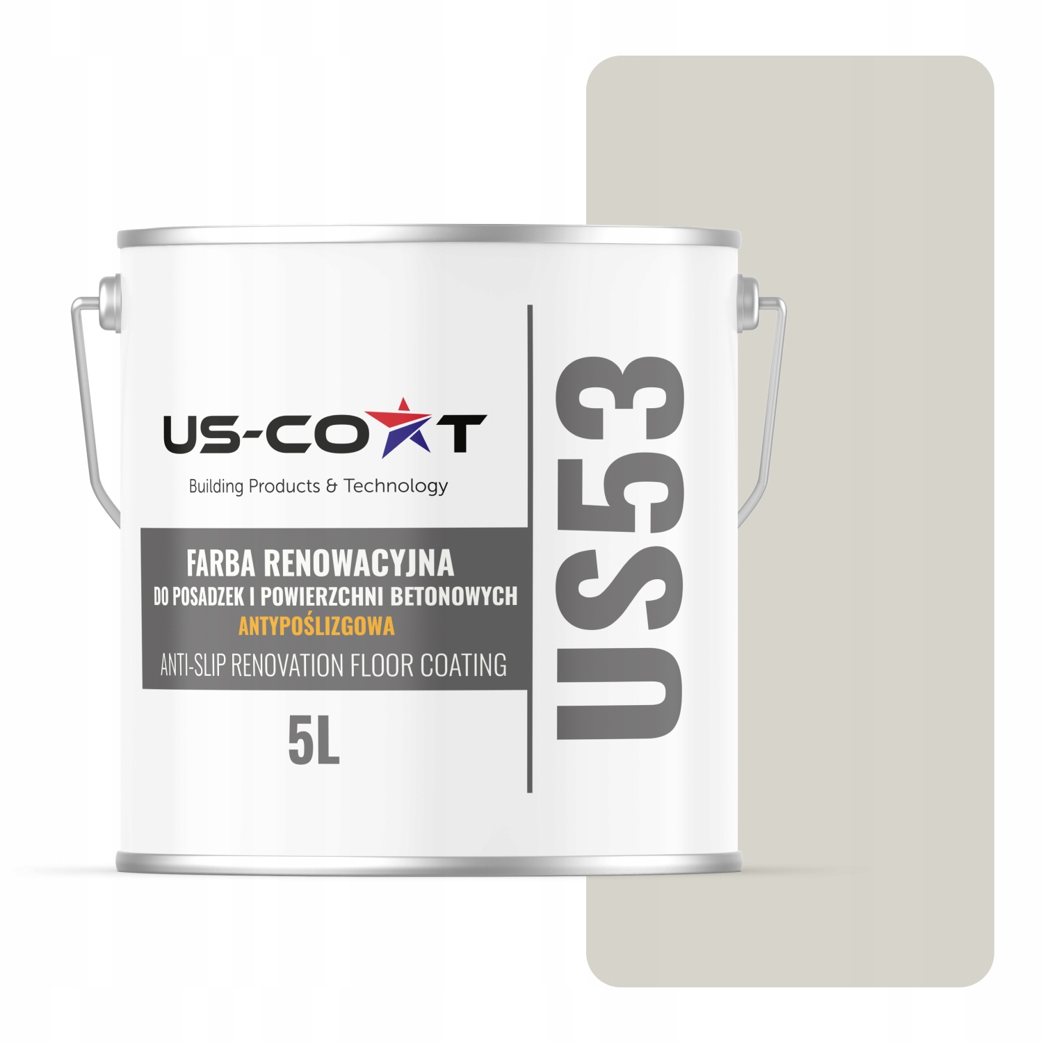 Renovačná Farba Na Podlahy Protišmyková Farba Bielo-šedá Ral 9002 5 L