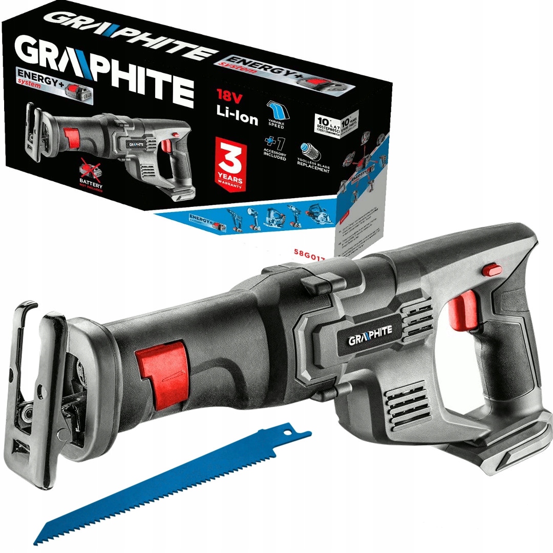 GRAPHITE PIŁA SZABLOWA SZABLASTA LISI OGON En+ 18V bez akumulatora 58G017