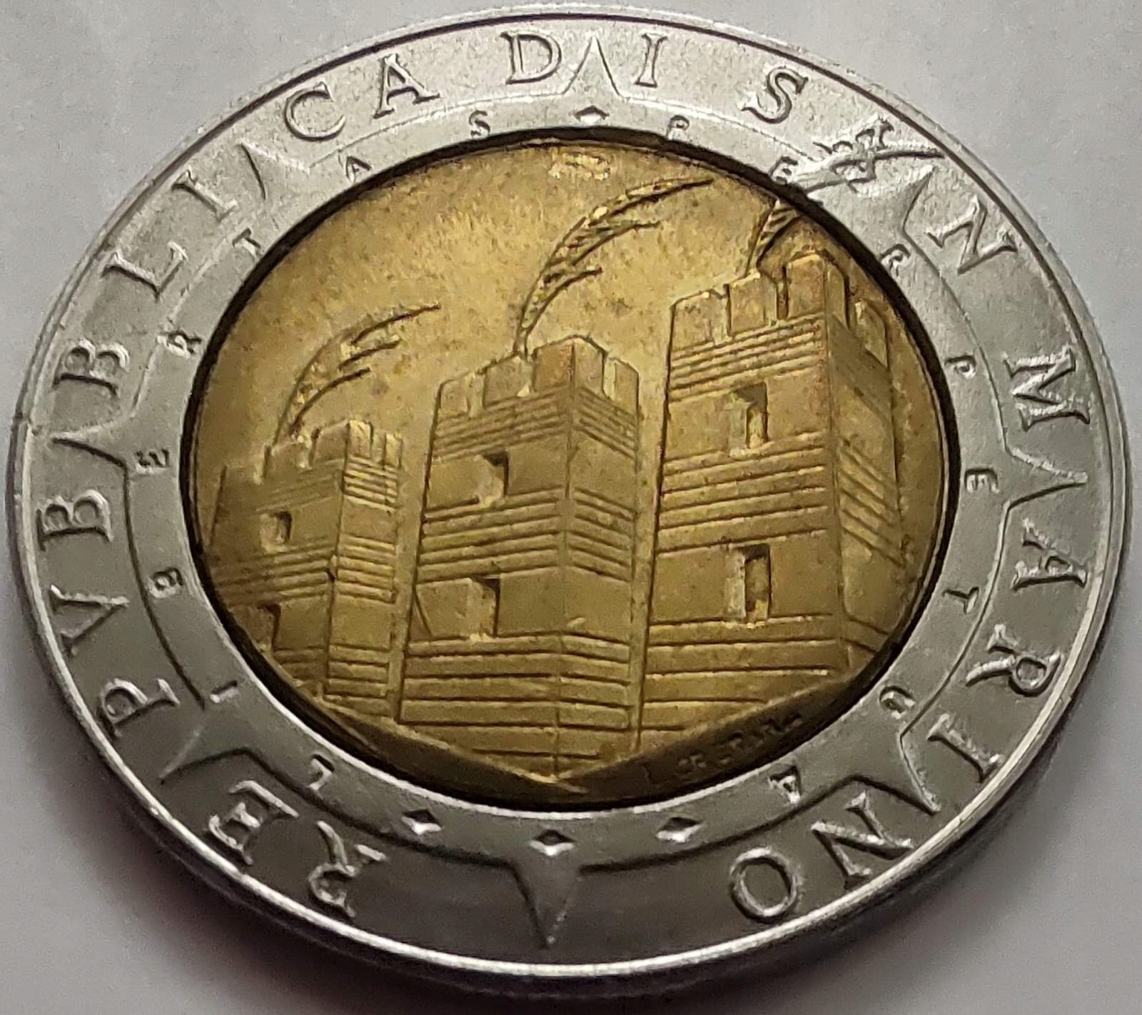 2475- San Marino 500 lirów, 1992