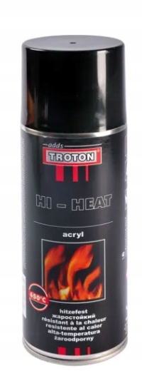 Lakier żaroodporny w spreyu do 650 C sprey 400ml Troton czarny