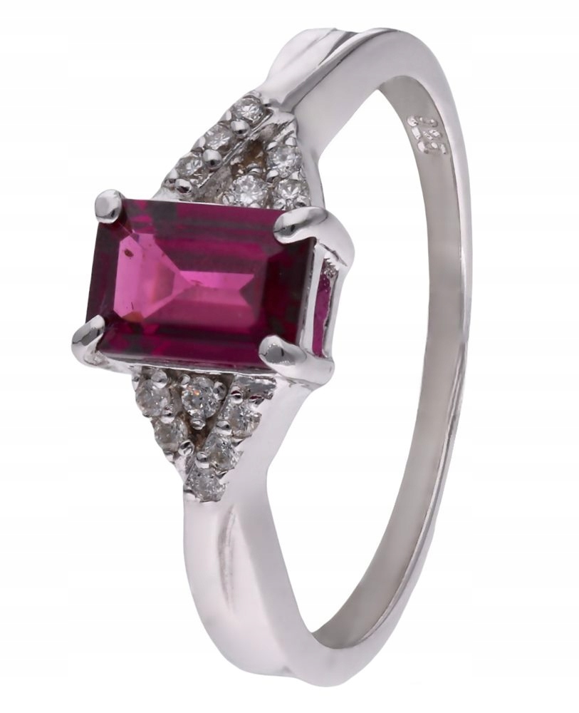 Prstýnek Ag 925 rodolit s diamantem CVD-2061-R-ROD vel. 17