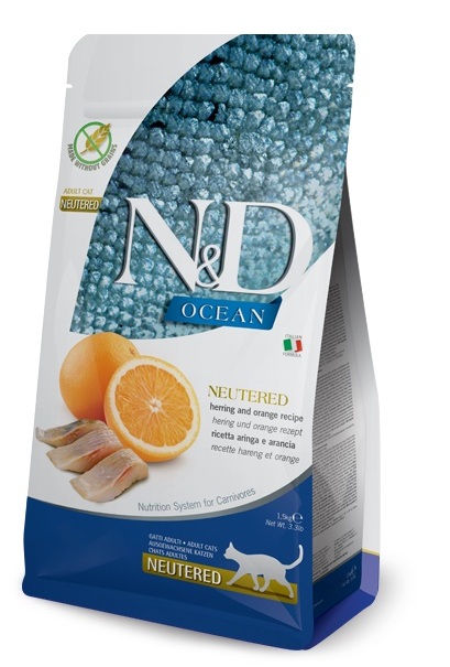 Farmina Ocean Cat Adult Herring & Orange krmivo dospělé kočky 5 kg