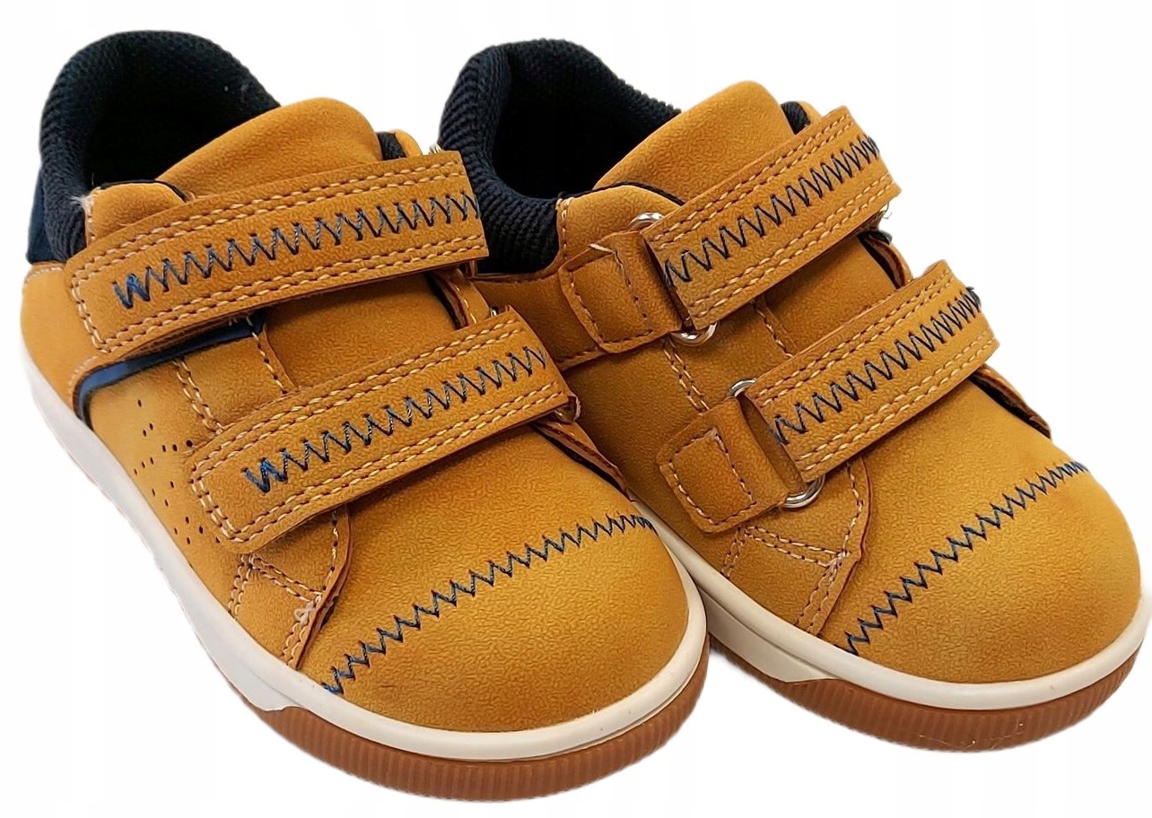 Wojtyłko Sportowe Półbuty Dziecięce Na Rzepy Dla Chłopca Camel 1A24390V R22