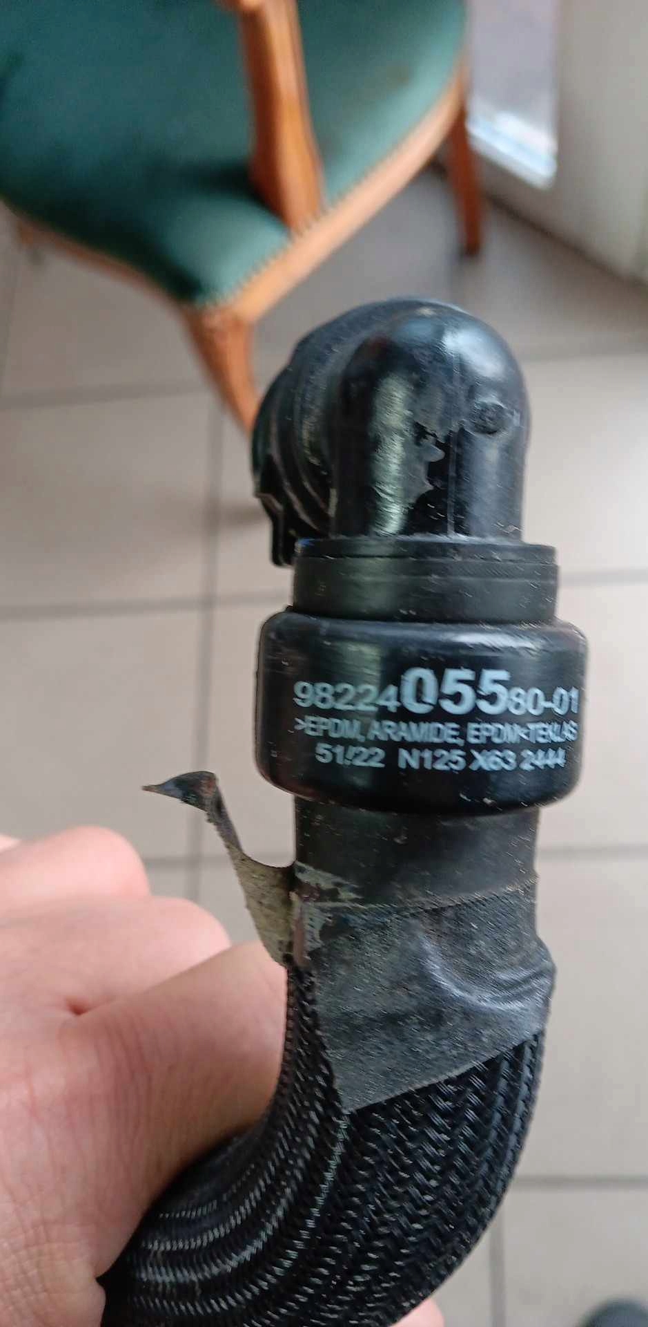 prijenos cijev vode PEUGEOT 308 T10 9822405580